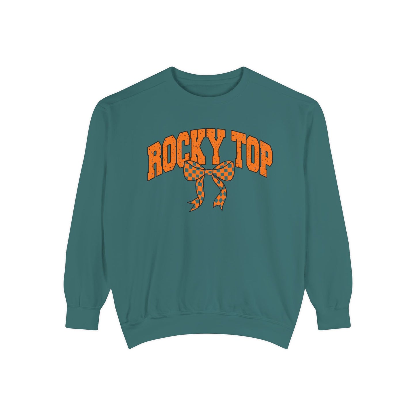Rocky Top Bow Sweatshirt — Tennessee Checkerboard Vintage Crewneck