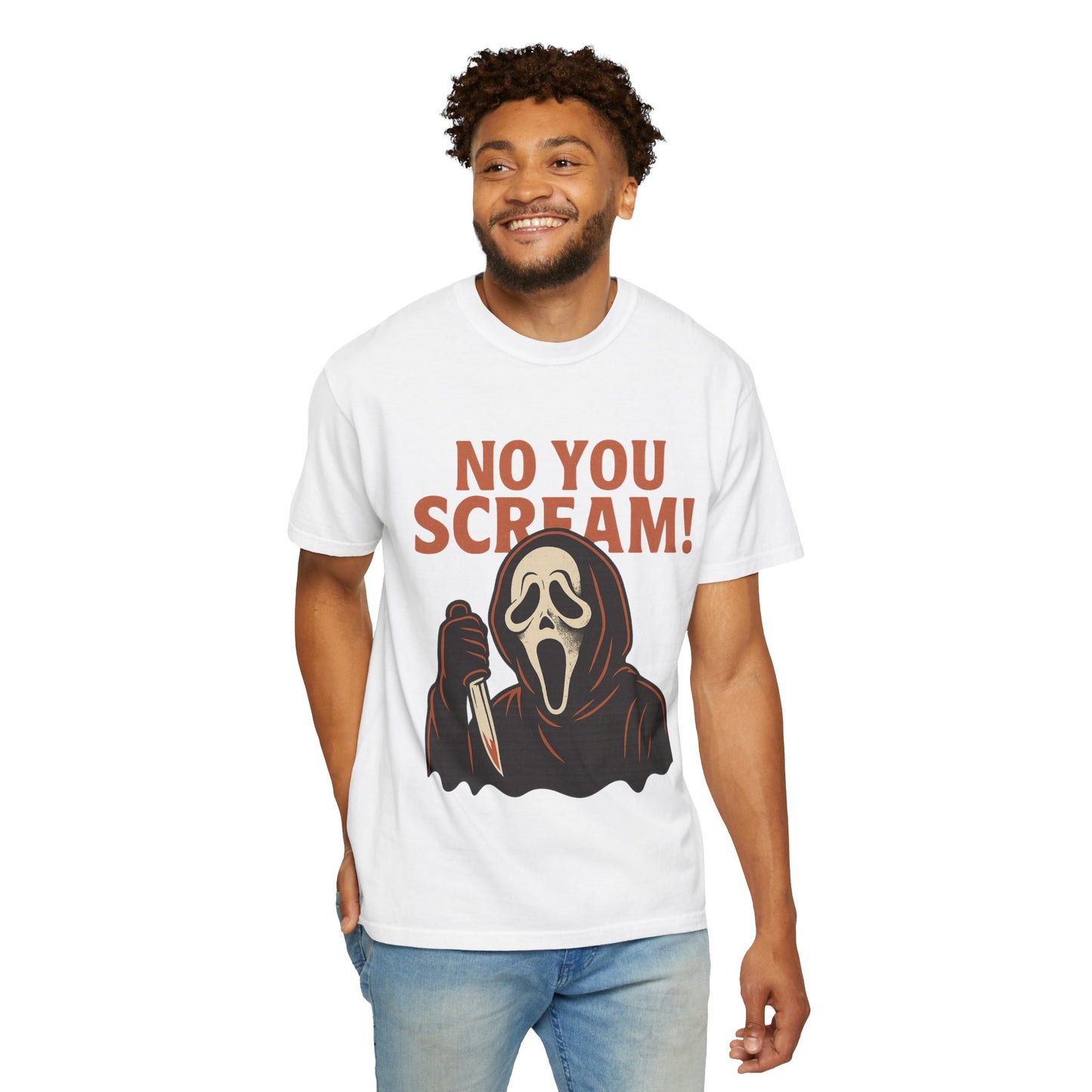 Unisex Horror-Themed T-shirt | Fun Scream Design for Halloween, Costume Parties, Movie Nights, Gift for Horror Fans