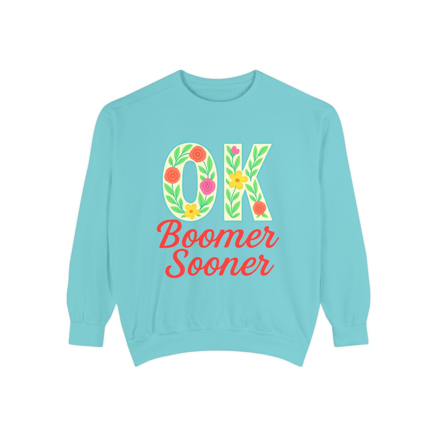 Colorful OK Boomer Sooner Unisex Sweatshirt, Casual Wear, College Apparel, Gift for Fans, Cozy Layering