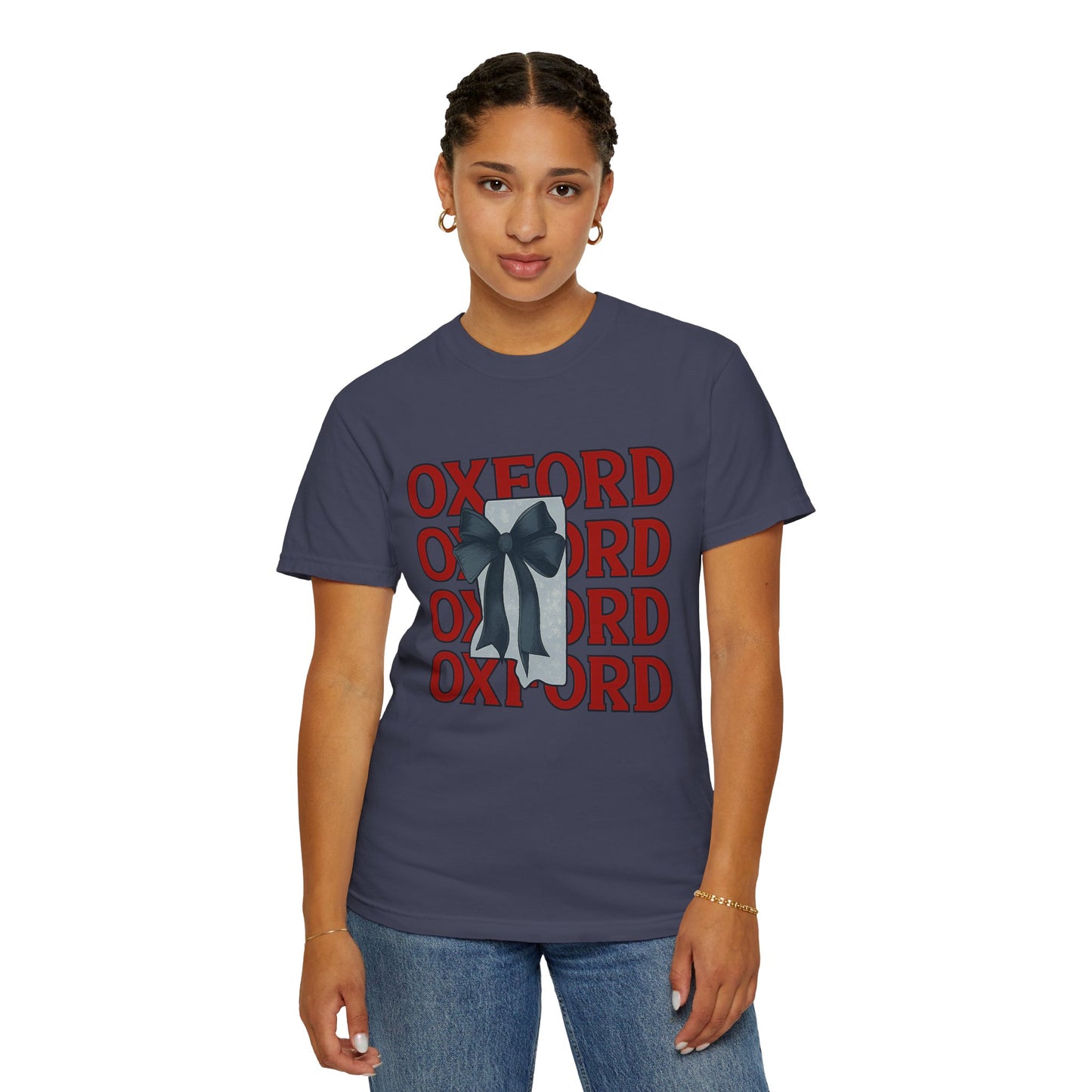 Oxford Bow Graphic Tee, Casual Unisex T-shirt, Gift for Students, College Apparel, Trendy Fashion Top, Birthday Gift