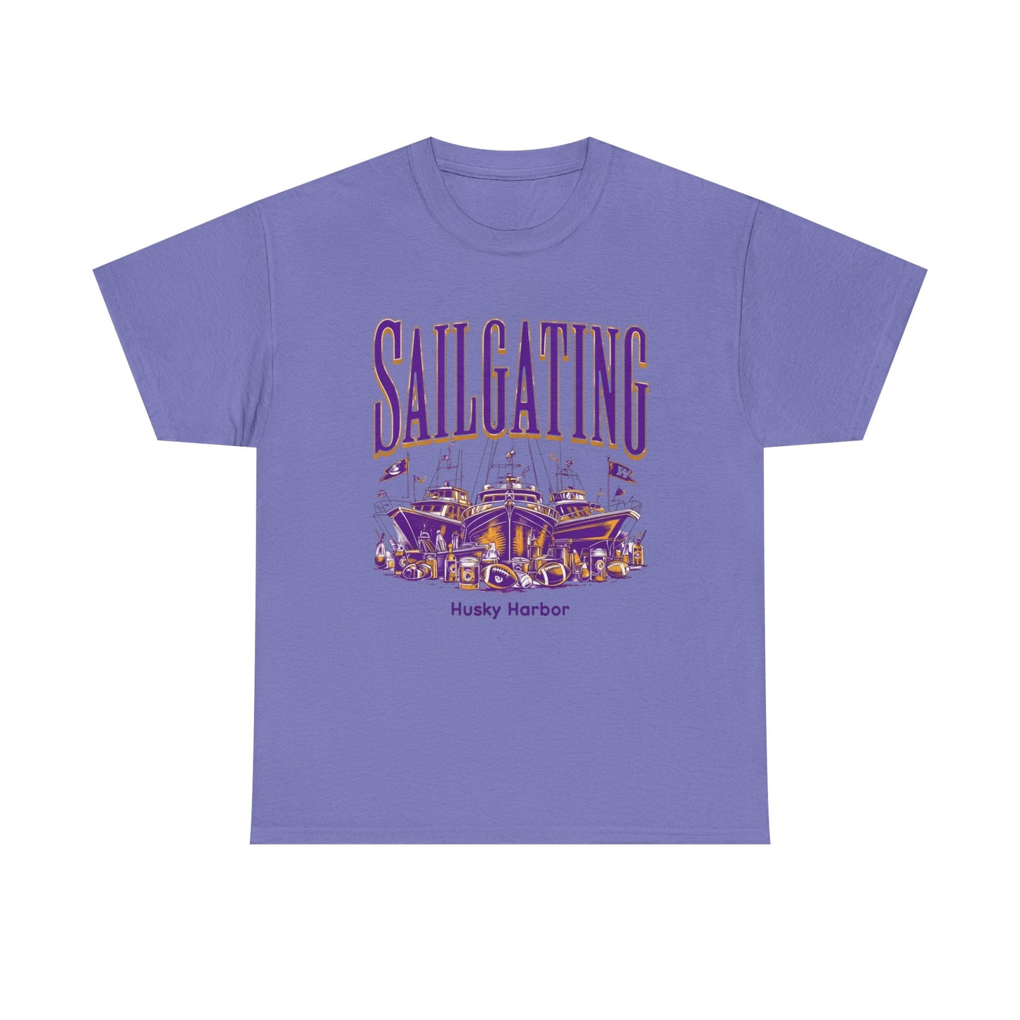 Sailgating Tee - Washington Huskies Unisex Heavy Cotton Shirt