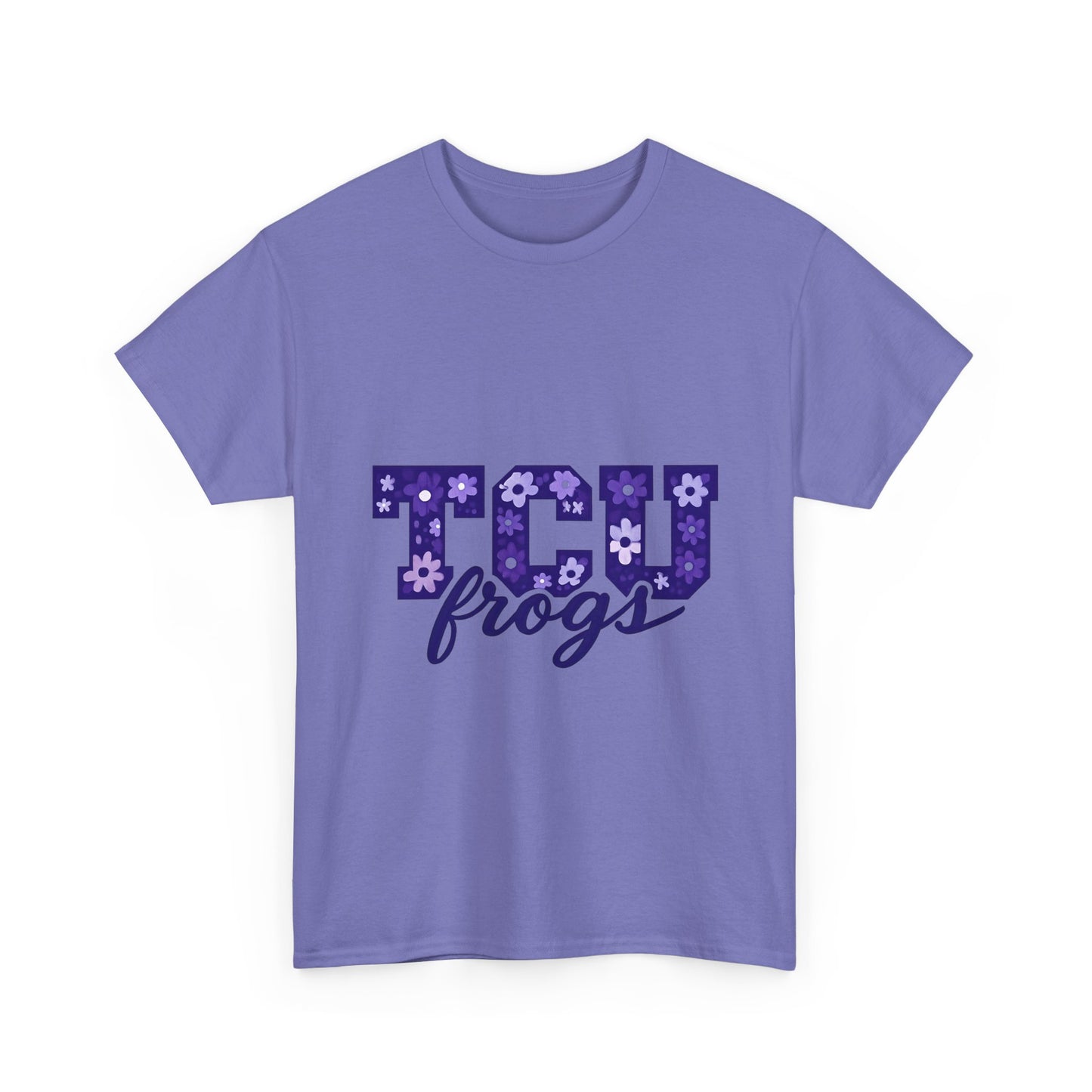 TCU Frogs Unisex Heavy Cotton Tee - College Shirt, Student Apparel, Casual Wear, Graduation Gift, Sports Fan Tee
