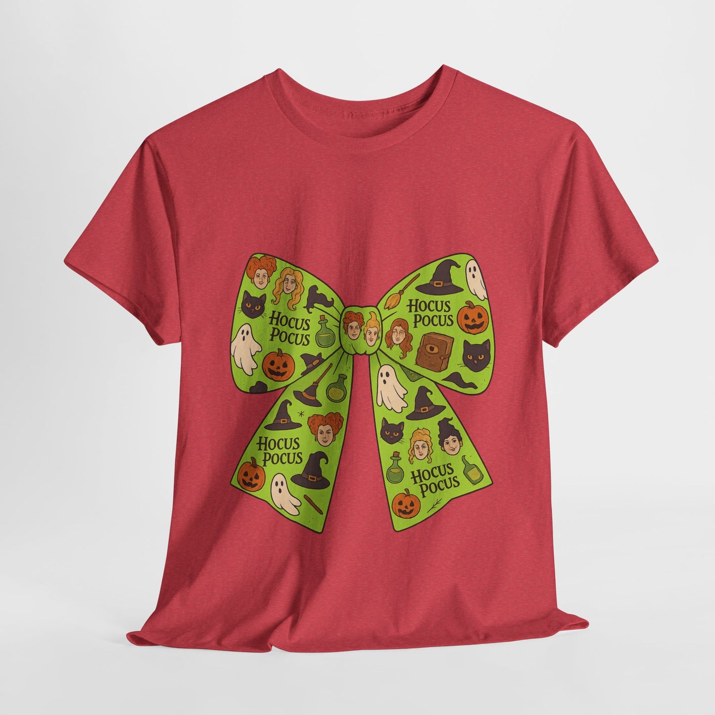 Halloween Graphic Tee, Spooky Season Unisex Shirt, Hocus Pocus Bow Tee, Autumn Style Shirt, Trick or Treat Apparel