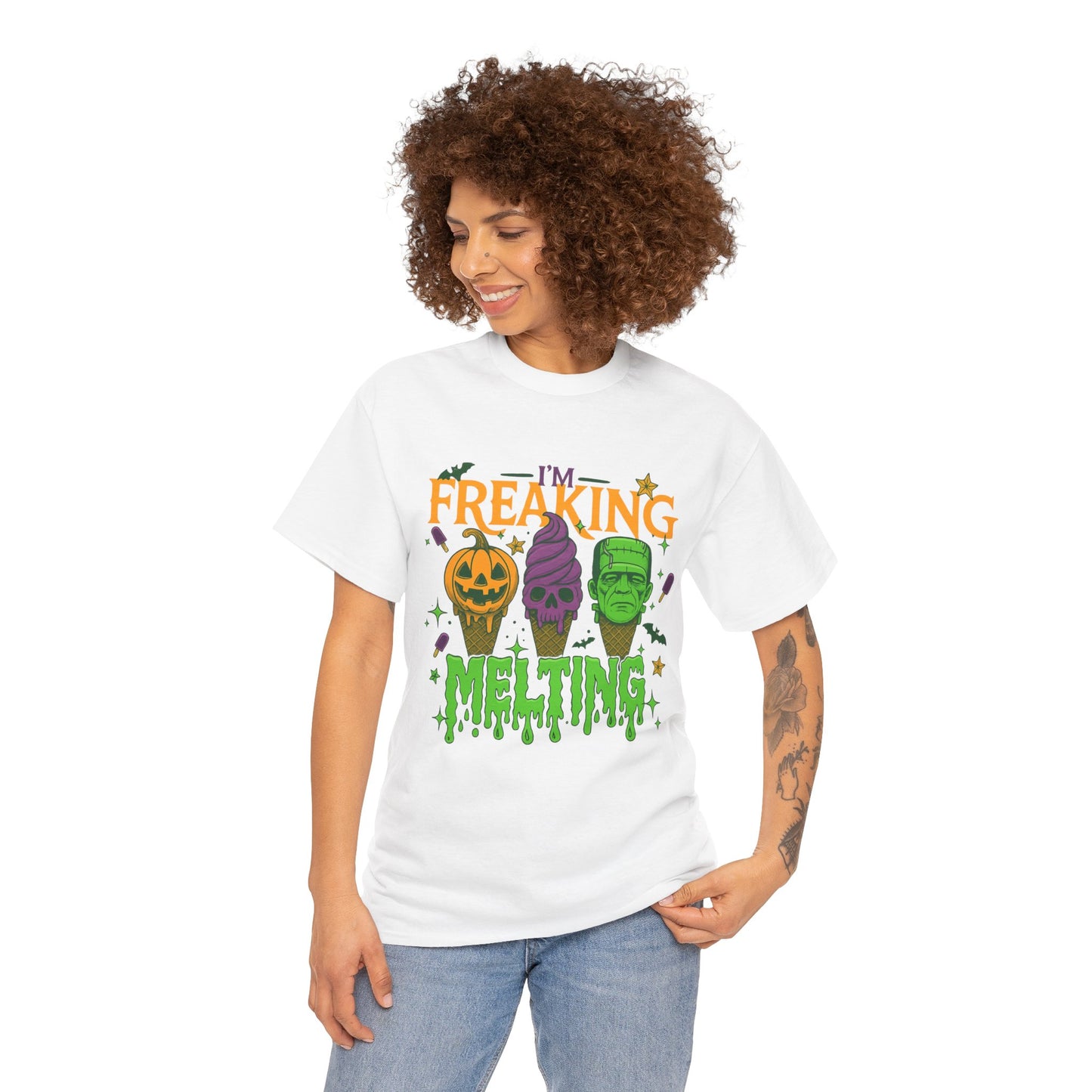 Halloween Unisex Heavy Cotton Tee, Fun Fall Shirt, Halloween Costume Top, Spooky Party Tee, Trick or Treat Apparel
