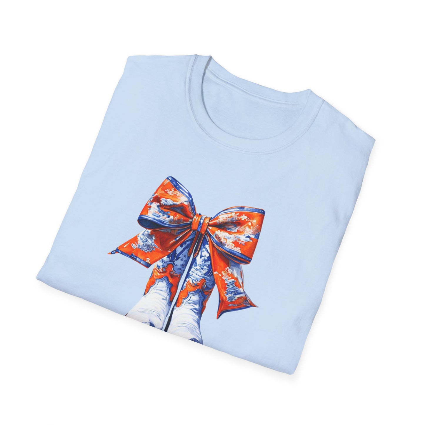 AU Coquette Boot Bow Cheerful Unisex T-Shirt with Bow Design - Perfect for Game Day, Sports Fans, Birthdays, and Casual Wear, Go Tigers!