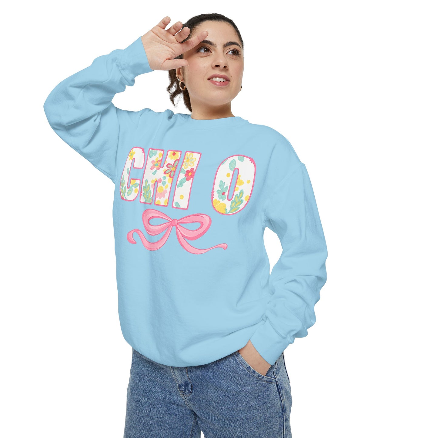 Colorful Floral Chill O Unisex Sweatshirt | Spring Fashion, Gift for Her