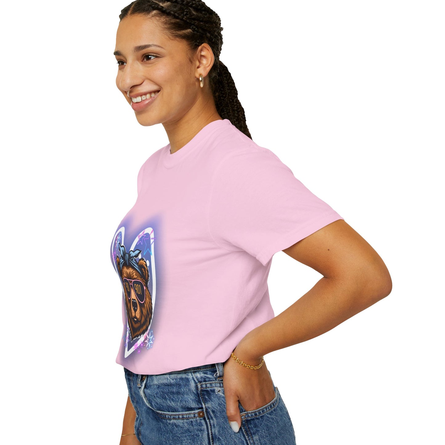 Neon Memphis Bear Graphic T-Shirt, Unisex Fashion Tee, Trendy Apparel, Memphis Grizz, 901 Memphis, Retro Design, Comfort Colors, Memphis Basketball Fan