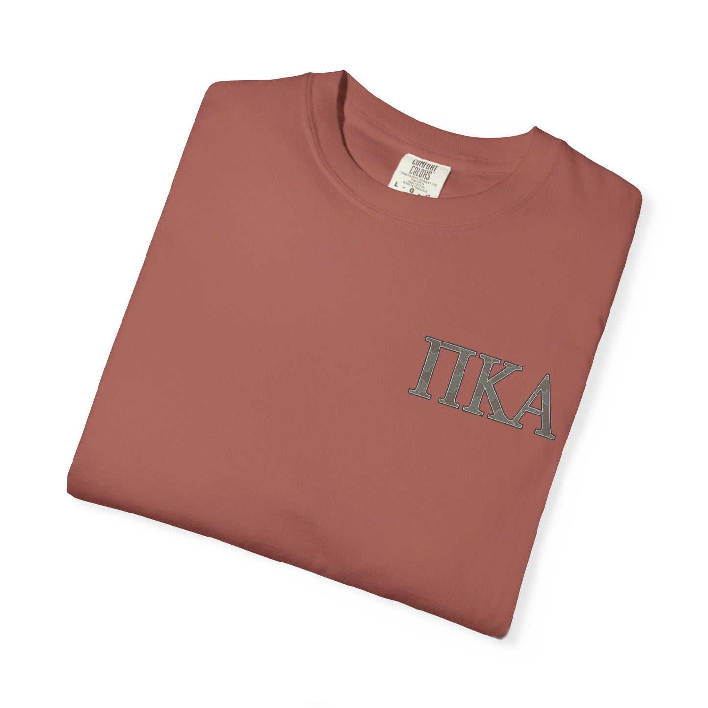 PiKappaAlpha Camouflage T-Shirt | Unisex Garment-Dyed Tee | Casual Wear, Greek Life Apparel, College Gifts, Brotherhood Shirt, Event [...]