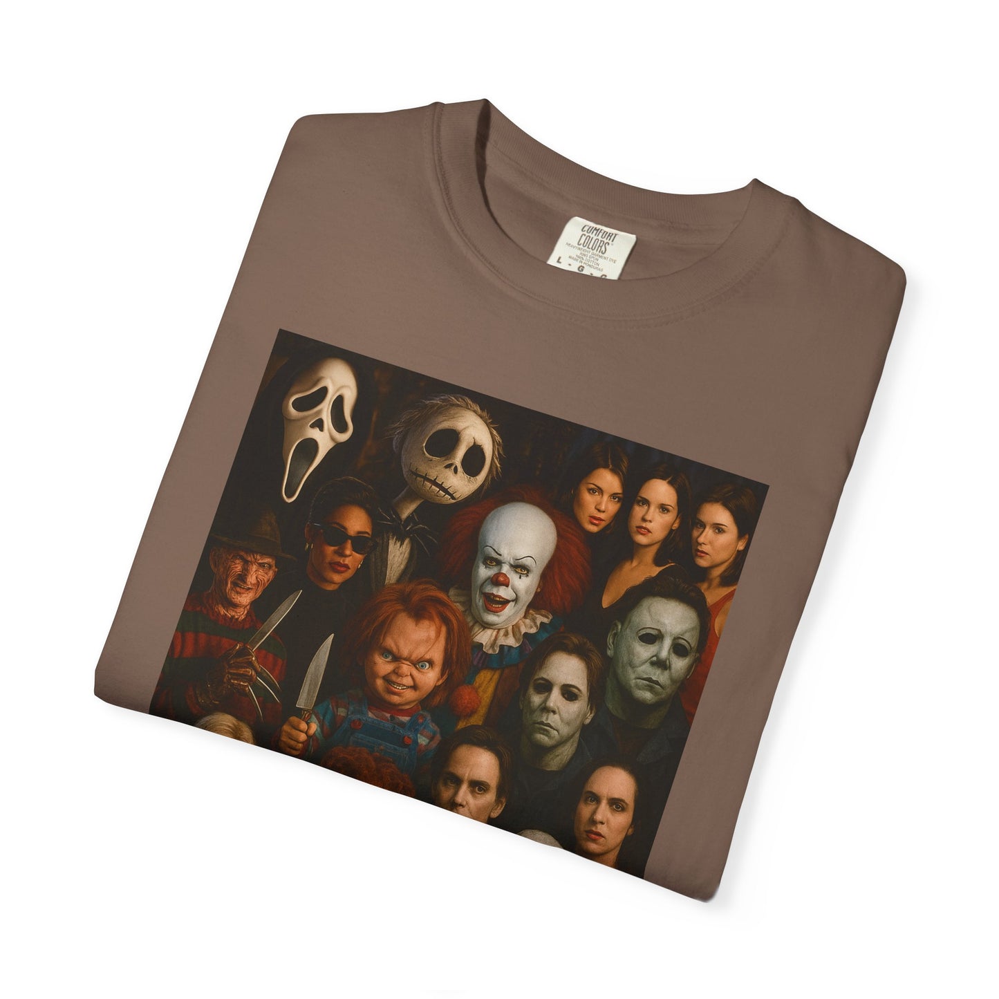 Spooky Halloween T-Shirt | Unisex Garment-Dyed Tee Featuring Iconic Horror Movie Characters, Perfect for Halloween Parties, Horror [...]