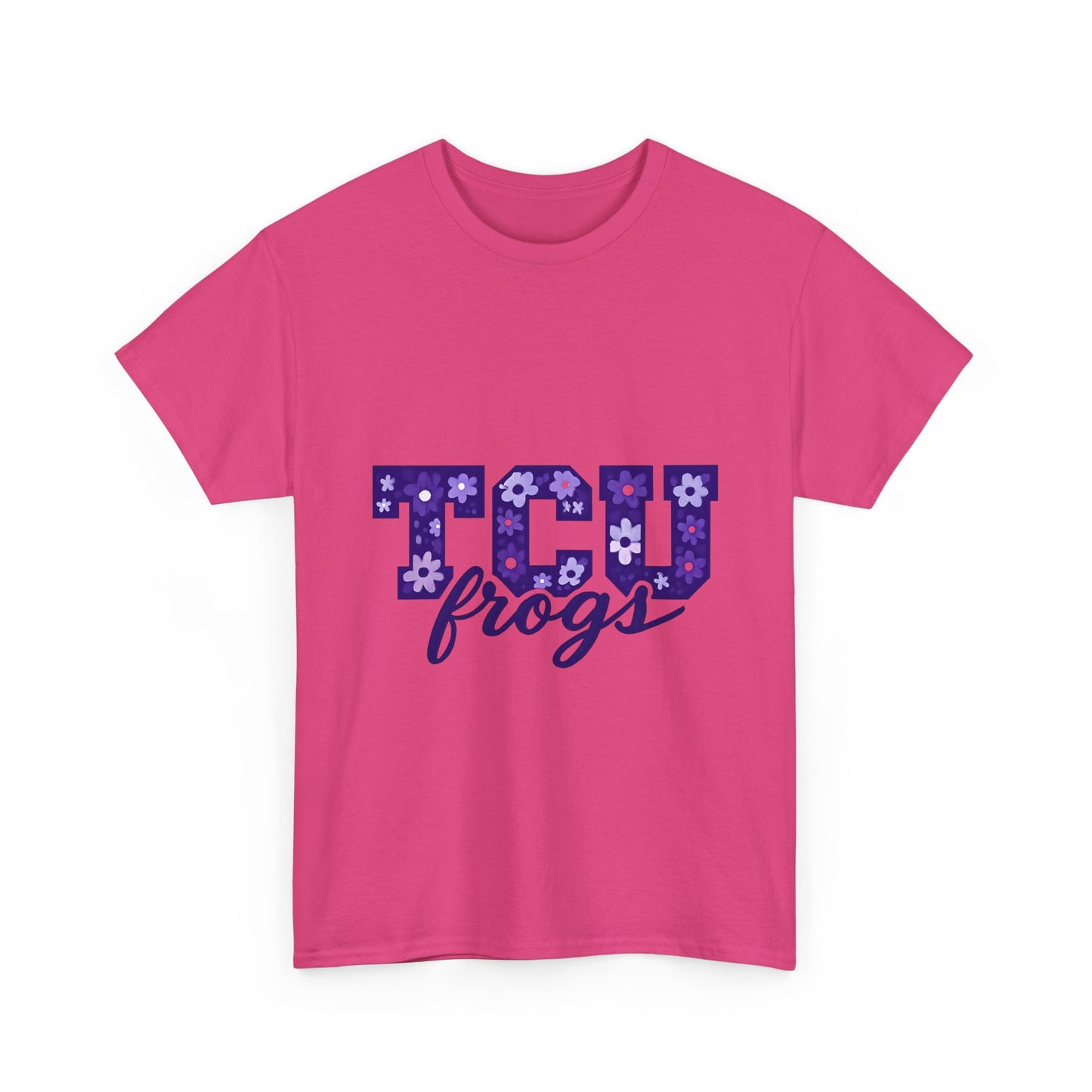 TCU Frogs Unisex Heavy Cotton Tee - College Shirt, Student Apparel, Casual Wear, Graduation Gift, Sports Fan Tee