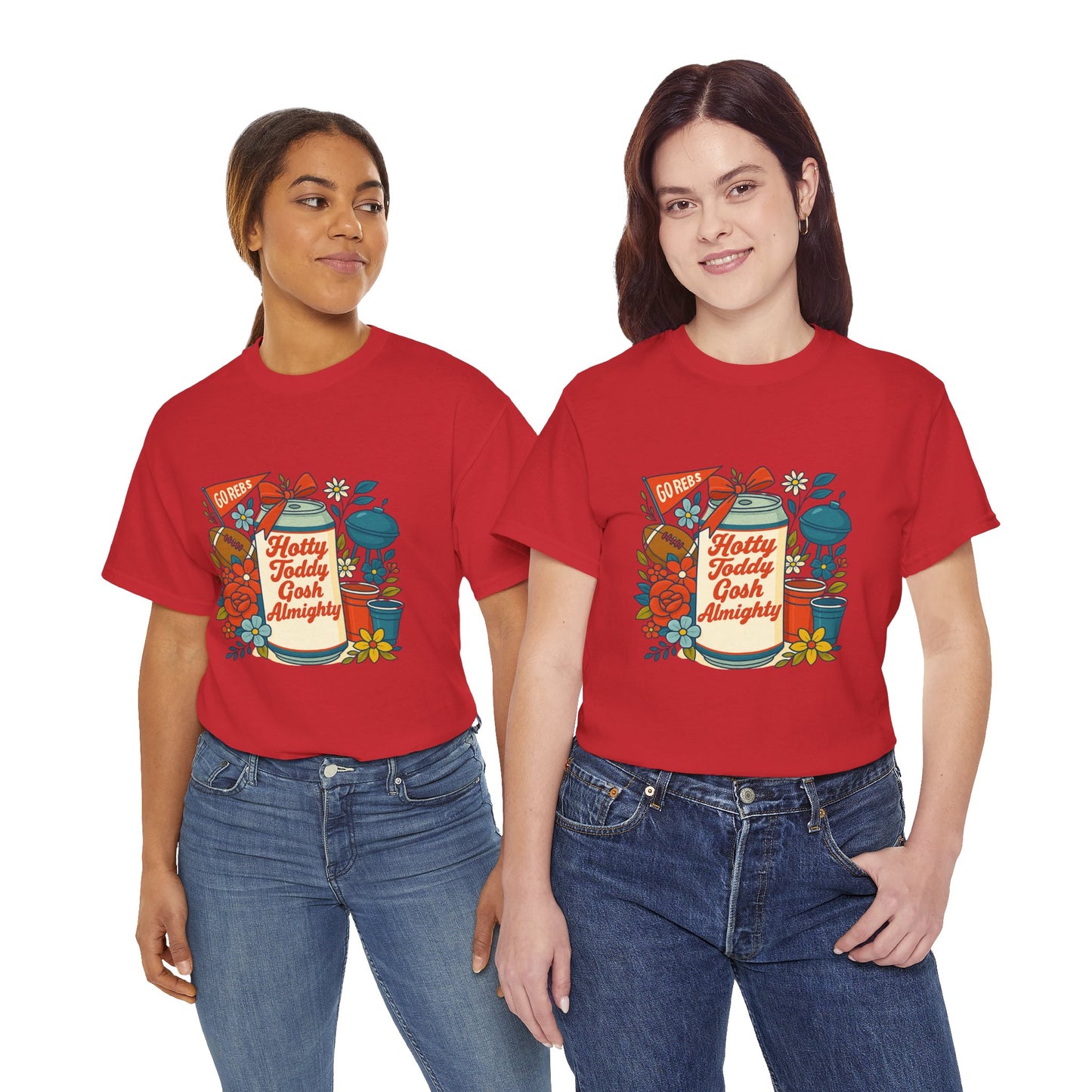 Hotty Toddy Heavy Cotton Tee - Unisex Graphic T-Shirt, Casual Wear, College Apparel, Gift for Students, Spring Break Fashion