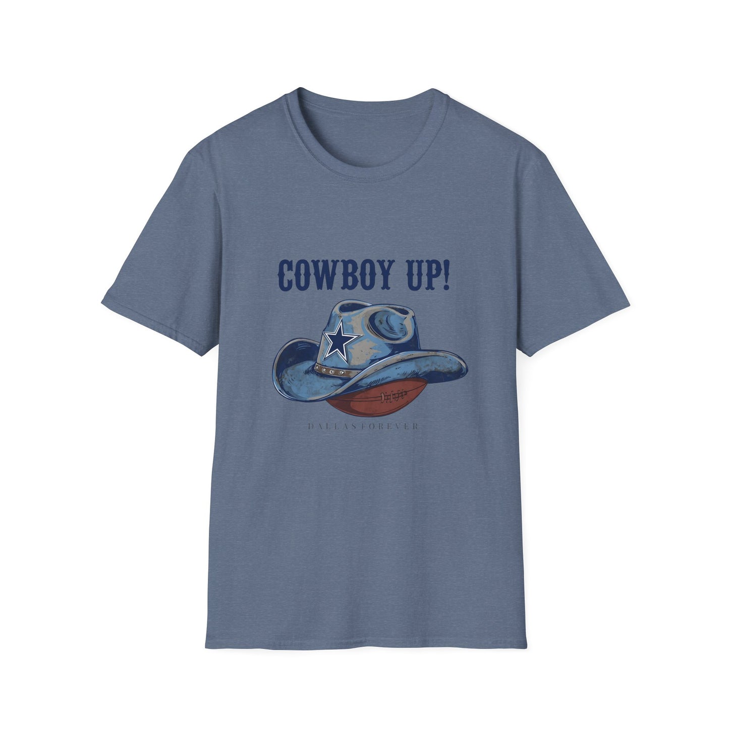 Cowboy Up! Unisex Softstyle T-Shirt - Casual Western Tee for Rodeos, Country Events, Fun Graphic Shirt, Everyday Wear