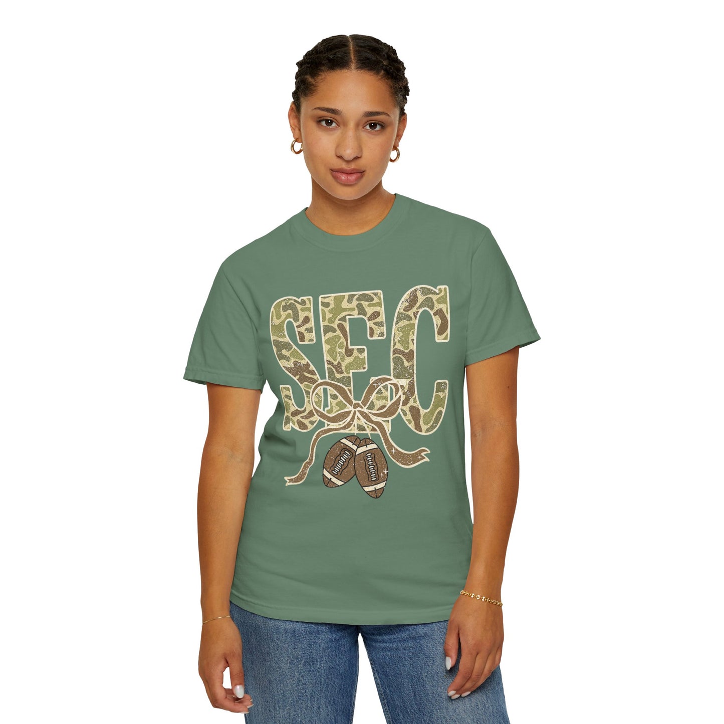 Camo Lettered Unisex T-Shirt - SEC Fan Gear - Gift for Him - Outdoor Wear