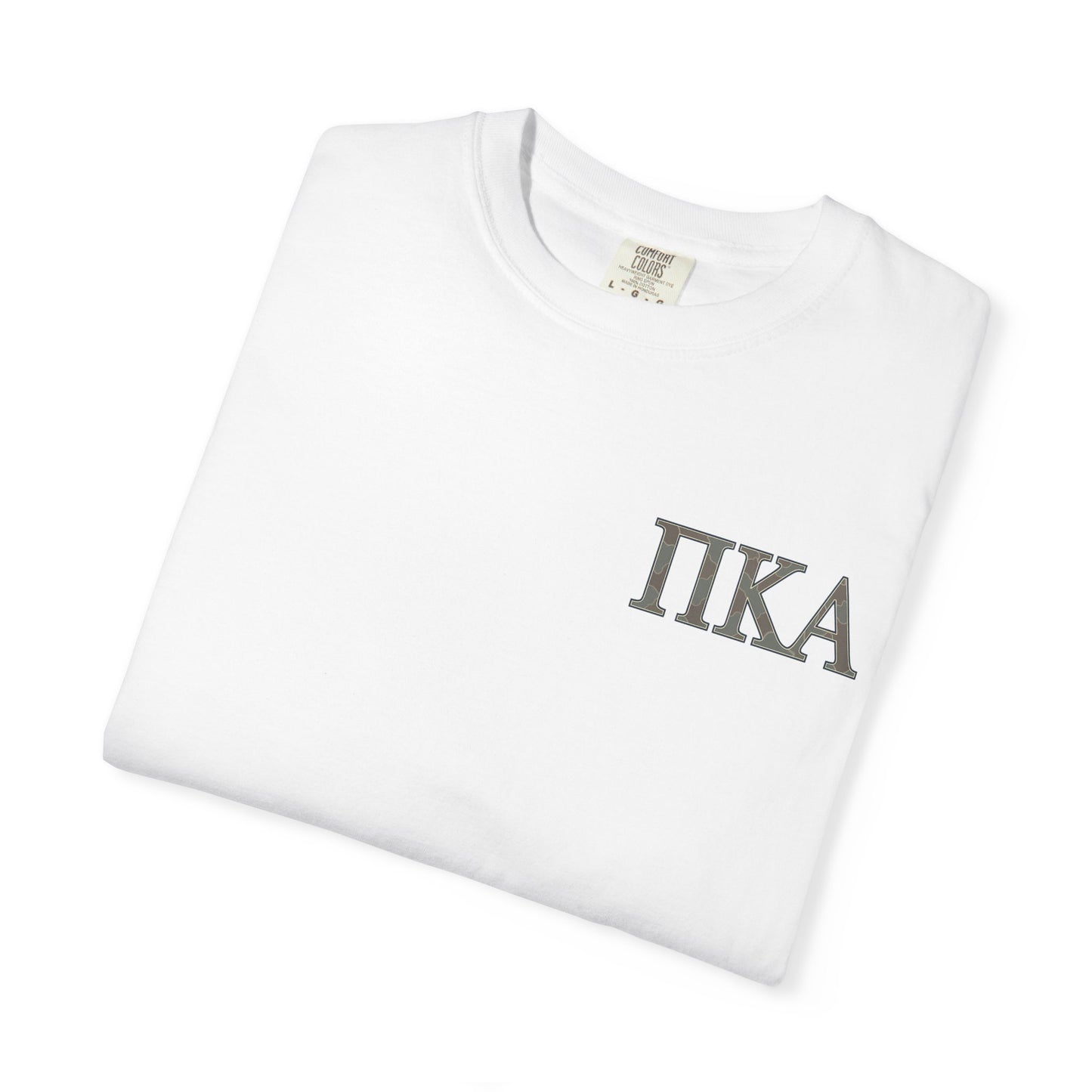PiKappaAlpha Camouflage T-Shirt | Unisex Garment-Dyed Tee | Casual Wear, Greek Life Apparel, College Gifts, Brotherhood Shirt, Event [...]