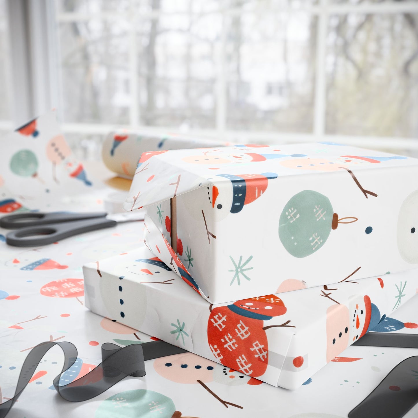 Festive Snowman Wrapping Paper