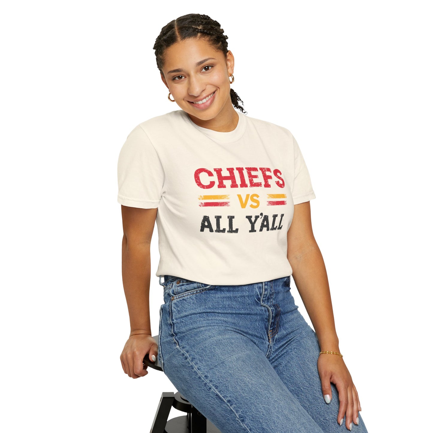 Game Day Humor T-Shirt, Chiefs vs All Y’all Tee, Sports Fan Gift, Unisex Shirt, Tailgate Party Apparel, Football Celebration Shirt