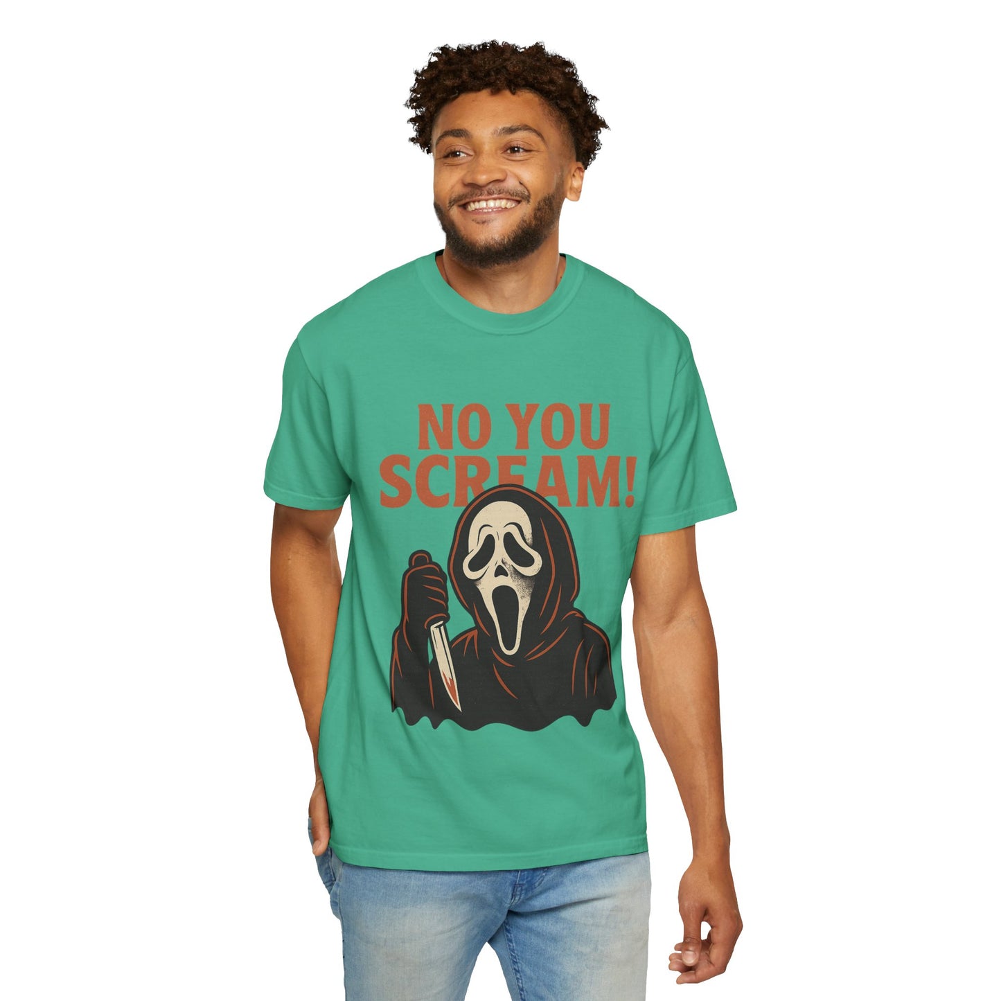 Unisex Horror-Themed T-shirt | Fun Scream Design for Halloween, Costume Parties, Movie Nights, Gift for Horror Fans