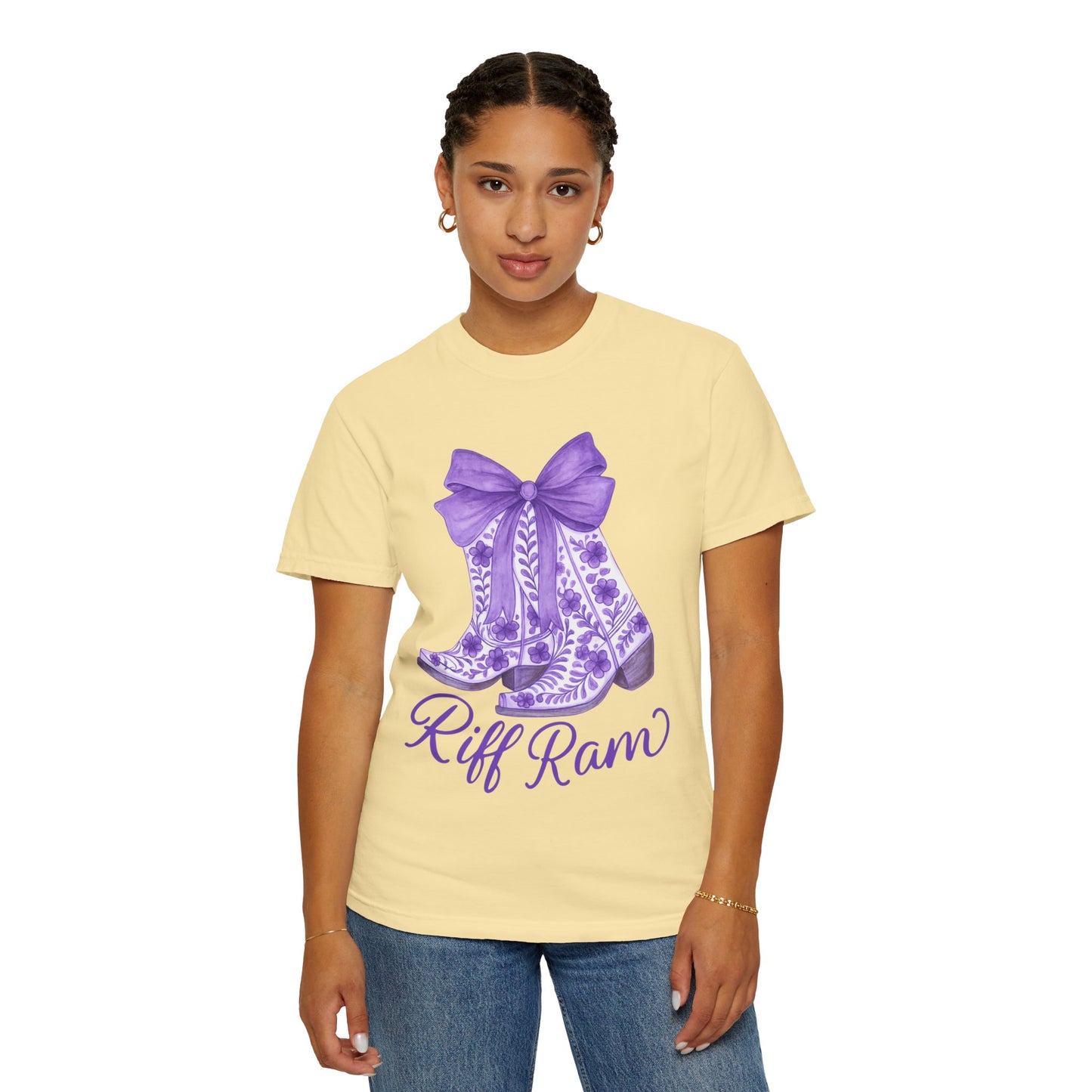 Purple Cowboy Boots T-Shirt | Western Style Tee, Festival Wear, Country Music Shirt, Gift for Horse Lovers, Casual Chic