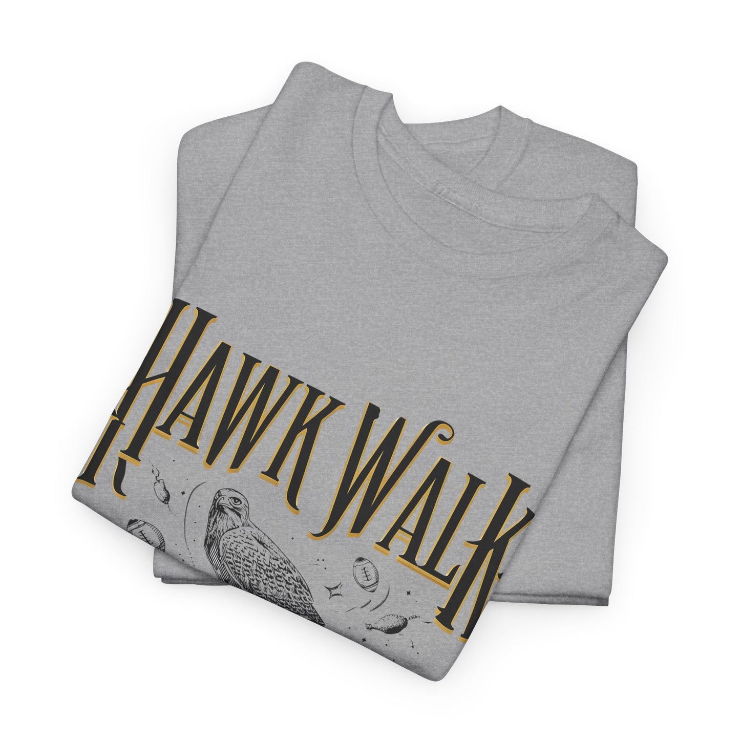 Hawk Walk Tailgate Tee, Unisex Cotton Shirt, Outdoor Event T-Shirt, Festival Wear, Bird Lover Gift, Sports Gathering Apparel