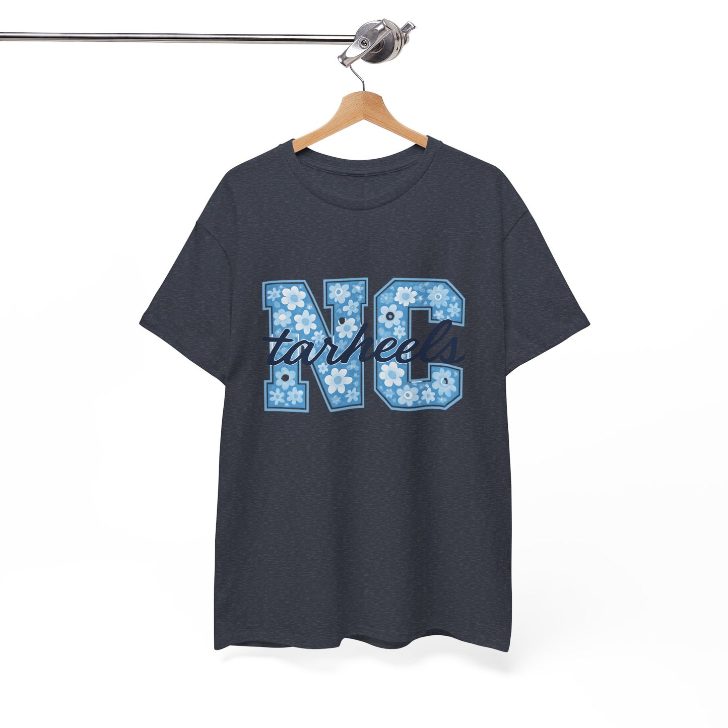 North Carolina Tarheels Unisex Heavy Cotton Tee, College Spirit Wear, Men's and Women's Casual T-Shirt, School Pride Apparel, Gift for Fans