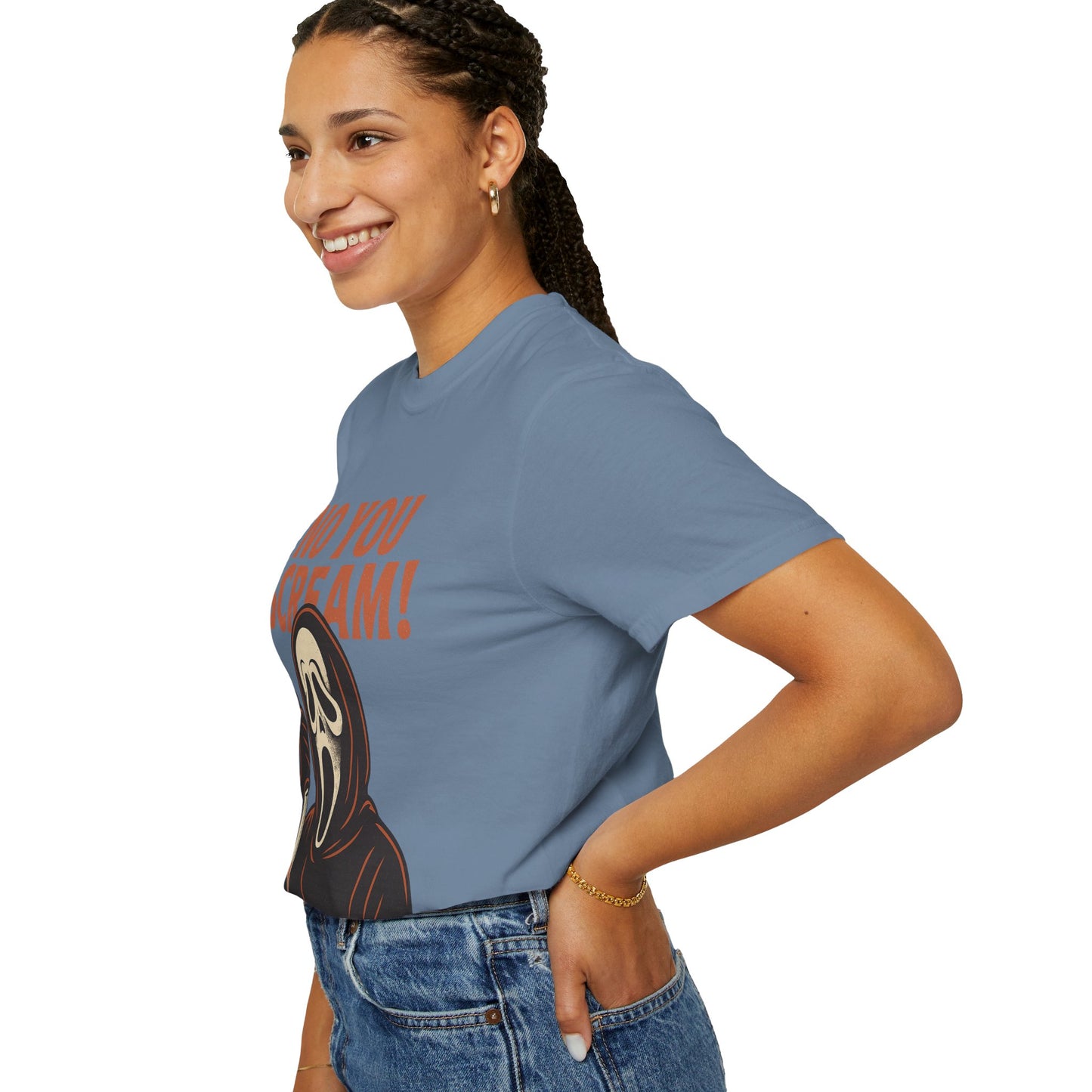 Unisex Horror-Themed T-shirt | Fun Scream Design for Halloween, Costume Parties, Movie Nights, Gift for Horror Fans
