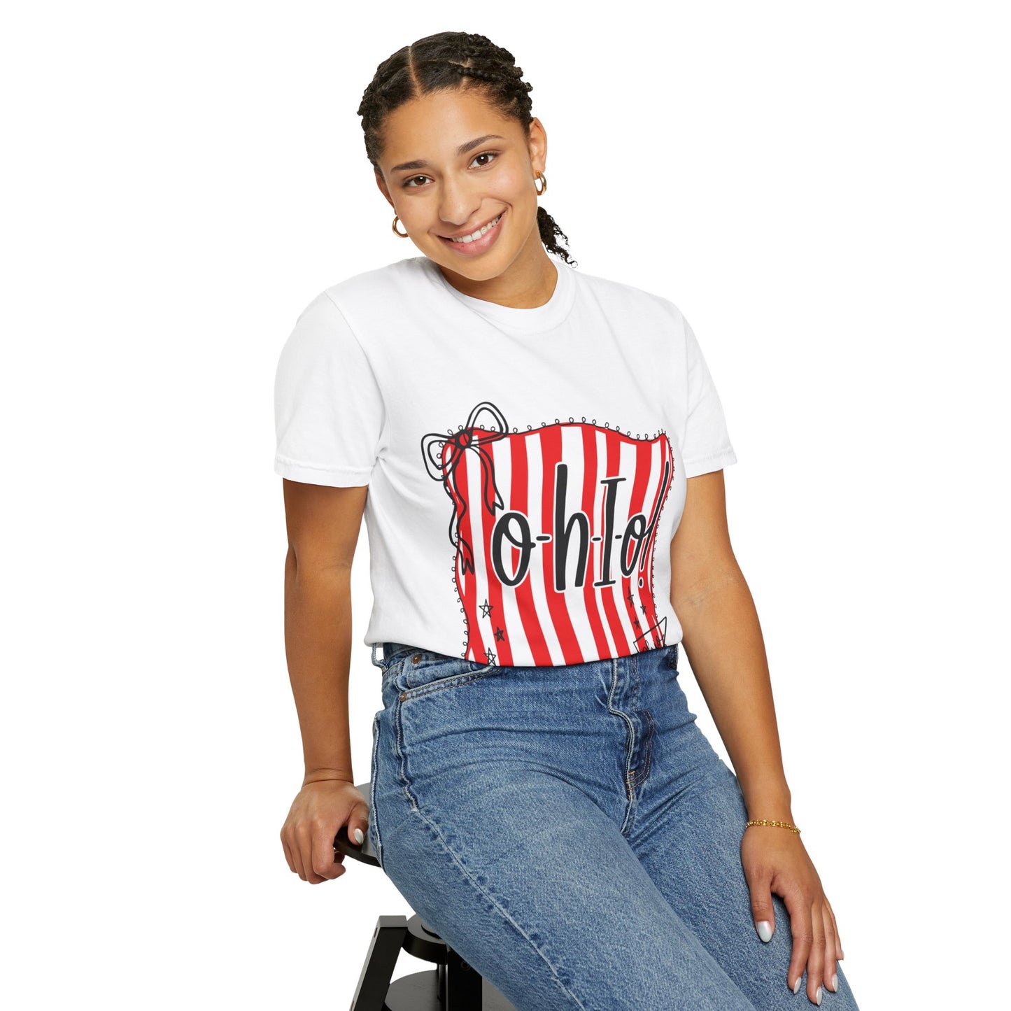 Ohio Stripe T-Shirt - Fun Casual Wear for Columbus Fans
