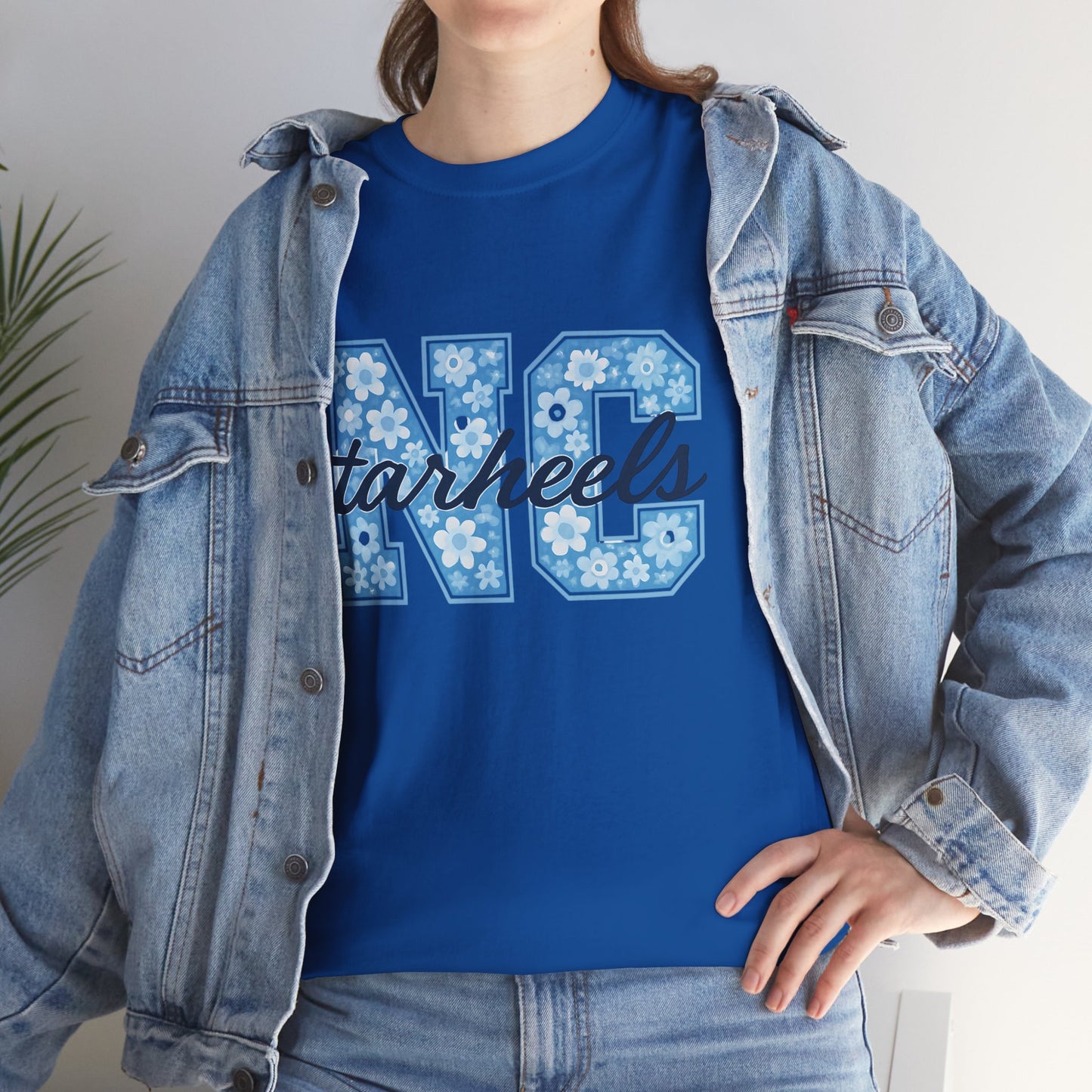 North Carolina Tarheels Unisex Heavy Cotton Tee, College Spirit Wear, Men's and Women's Casual T-Shirt, School Pride Apparel, Gift for Fans
