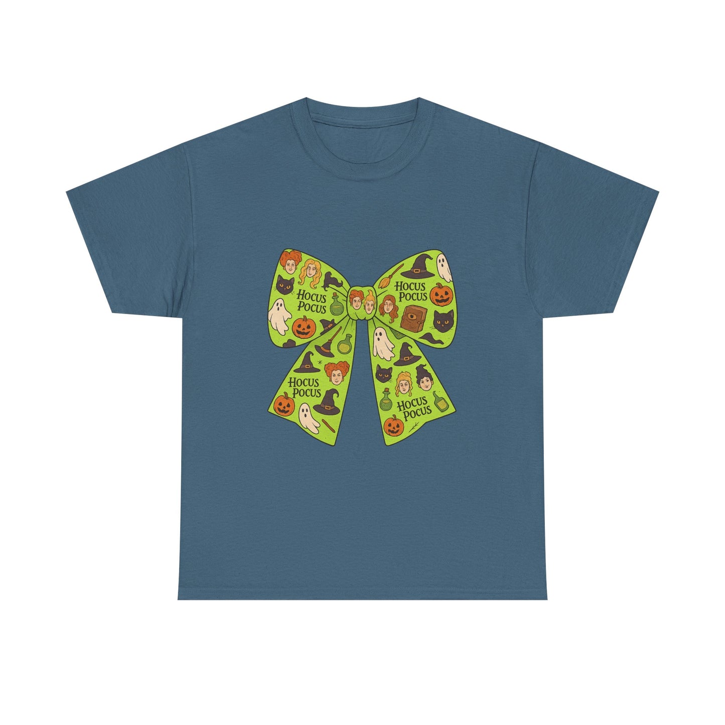 Halloween Graphic Tee, Spooky Season Unisex Shirt, Hocus Pocus Bow Tee, Autumn Style Shirt, Trick or Treat Apparel