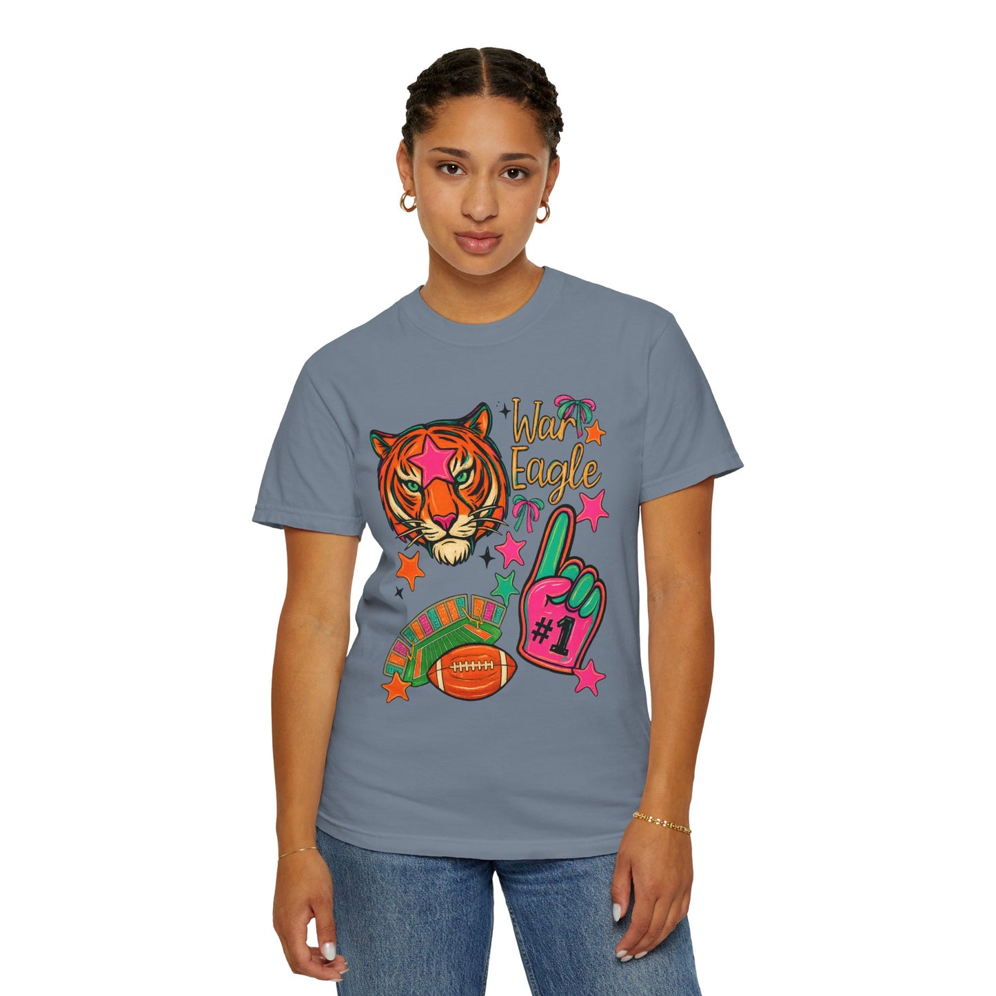 Vintage Preppy Tiger Football Game Day Unisex T-shirt