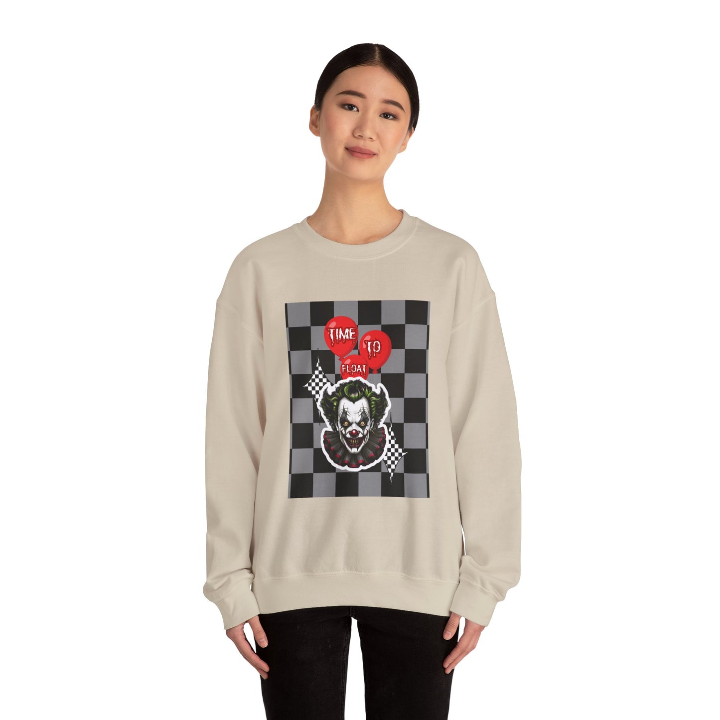 Horror Fan Crewneck Sweatshirt - Time To Float, Love It Or Leave It