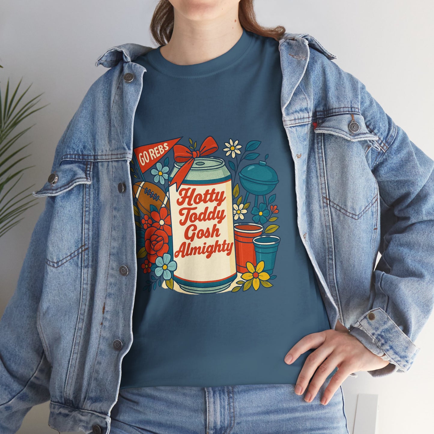Hotty Toddy Heavy Cotton Tee - Unisex Graphic T-Shirt, Casual Wear, College Apparel, Gift for Students, Spring Break Fashion
