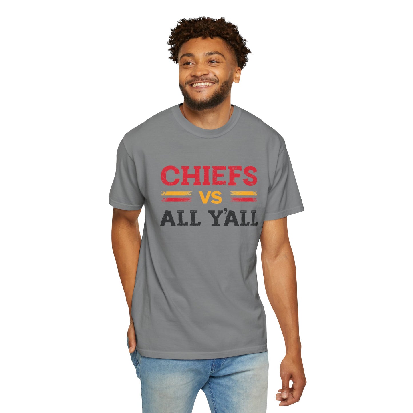 Game Day Humor T-Shirt, Chiefs vs All Y’all Tee, Sports Fan Gift, Unisex Shirt, Tailgate Party Apparel, Football Celebration Shirt