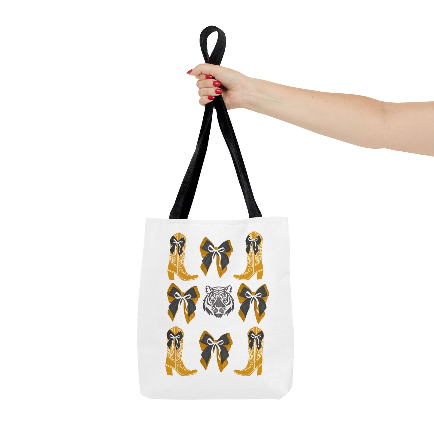 Mizzou tigers tote bag, missouri game day, Stylish Tote Bag with Boots and Tiger Design, missouri fan gift, missouri tigers alumni, graduation gift, mo tigers