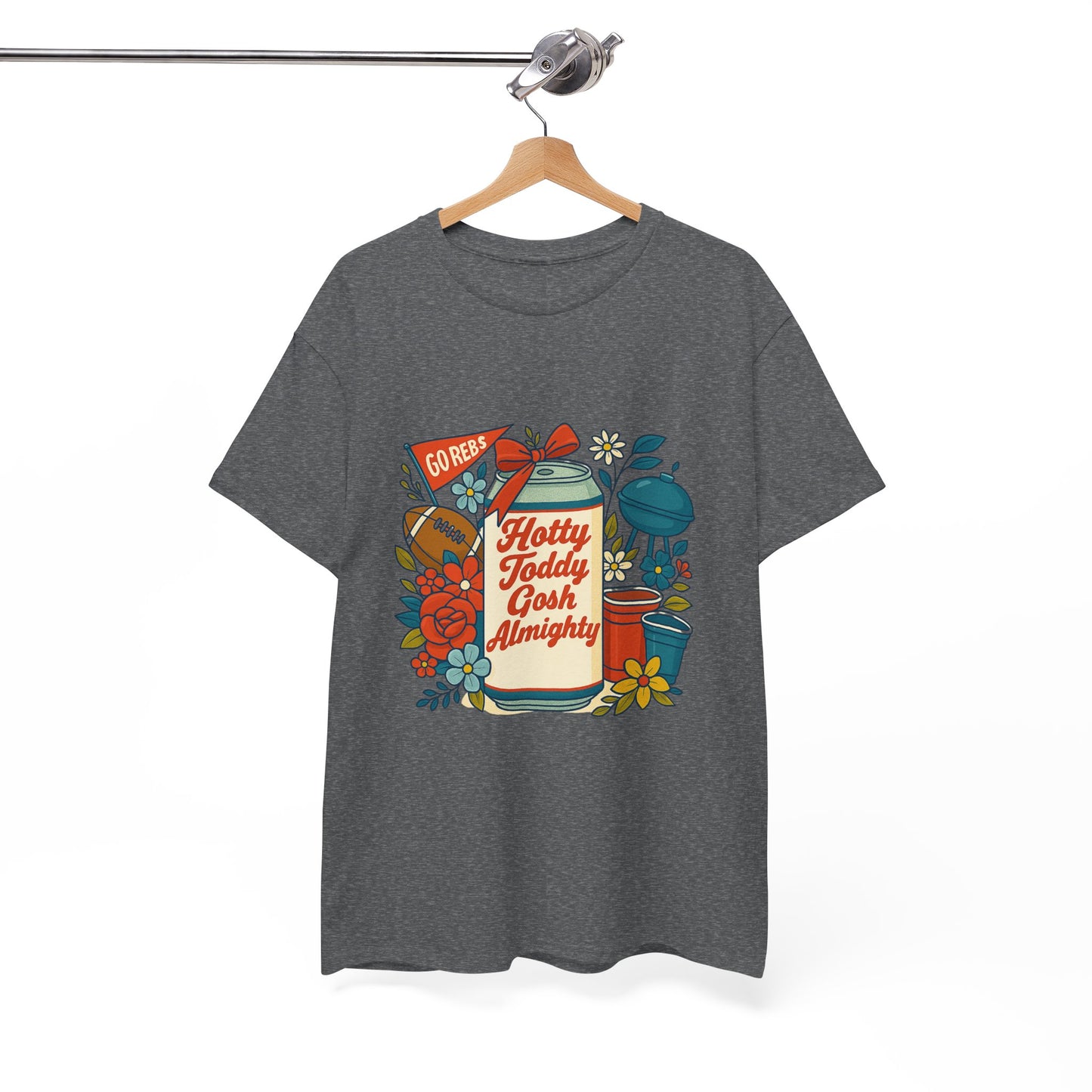 Hotty Toddy Heavy Cotton Tee - Unisex Graphic T-Shirt, Casual Wear, College Apparel, Gift for Students, Spring Break Fashion