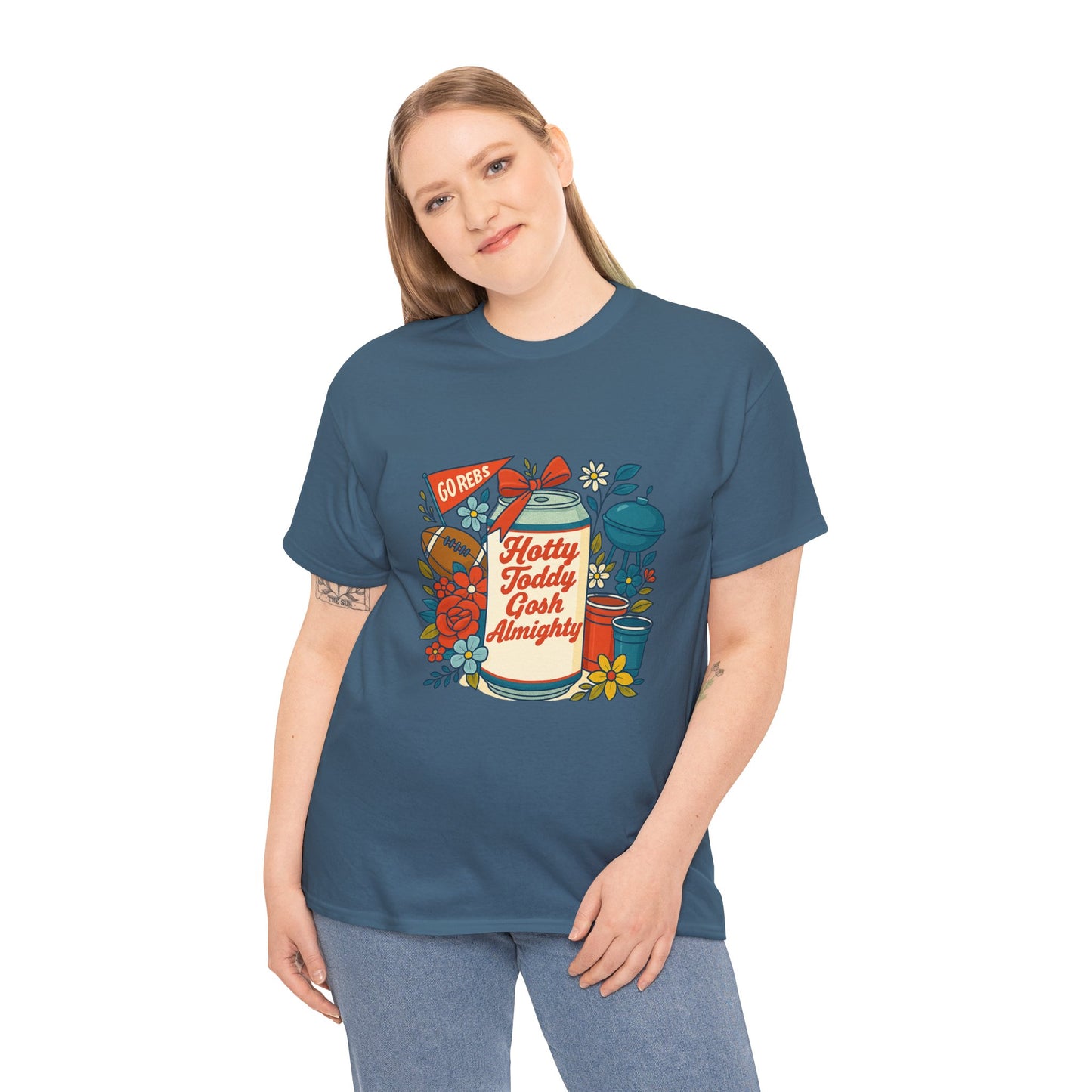 Hotty Toddy Heavy Cotton Tee - Unisex Graphic T-Shirt, Casual Wear, College Apparel, Gift for Students, Spring Break Fashion