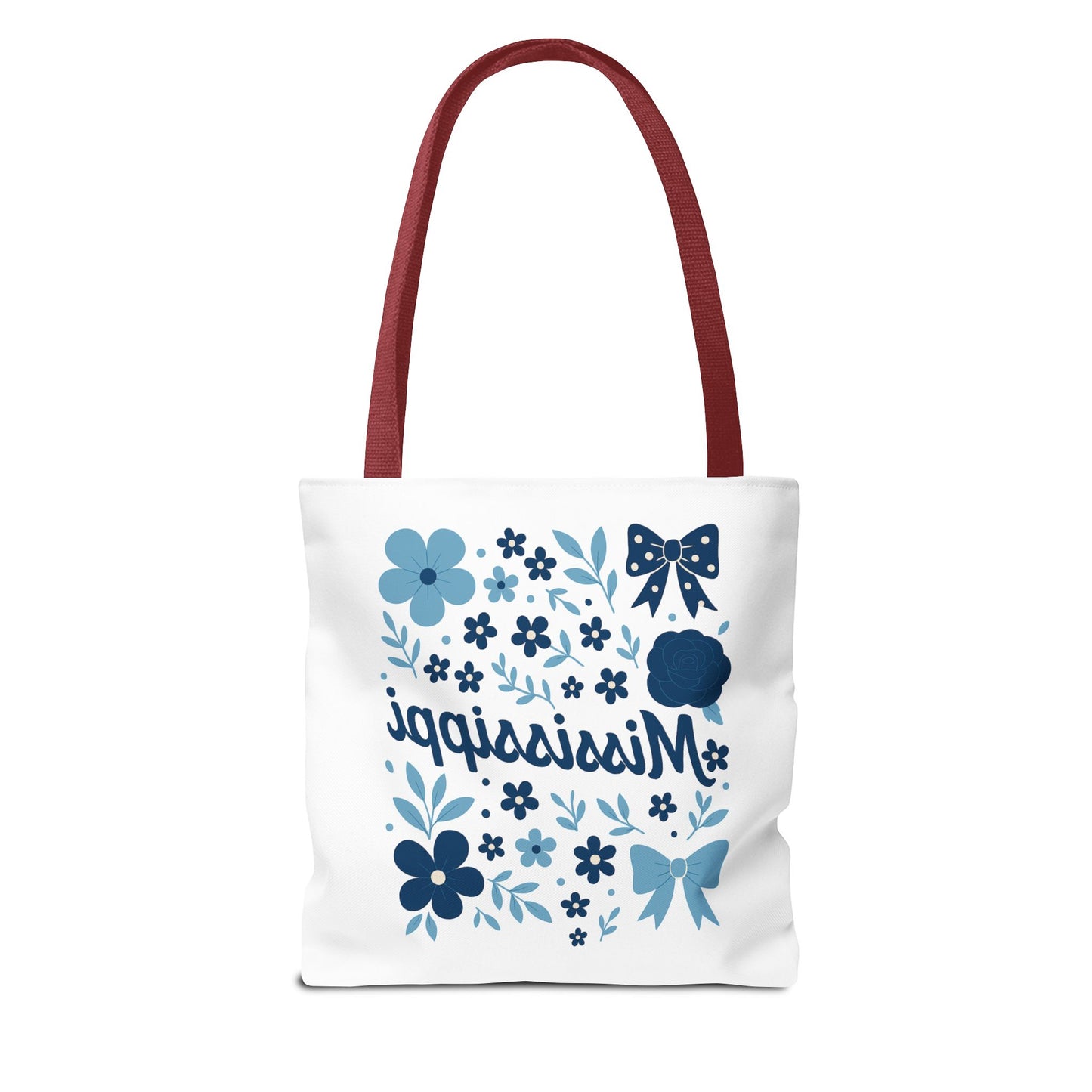 Floral Mississippi Tote Bag | Eco-Friendly Shopping Bag, Beach Tote, Gift for Her, Travel Companion, Custom Flower Design