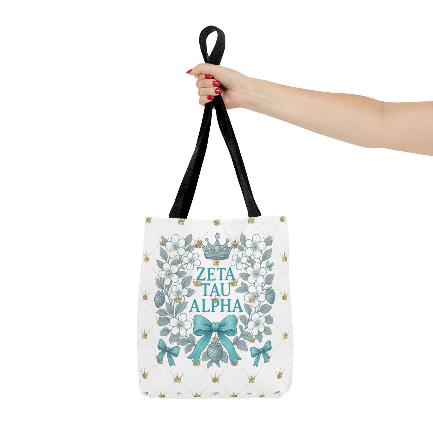 Zeta Tau Alpha Tote Bag | Sorority Bags, Floral Design, Gift for Sisters, Campus Essentials, Personalized Tote
