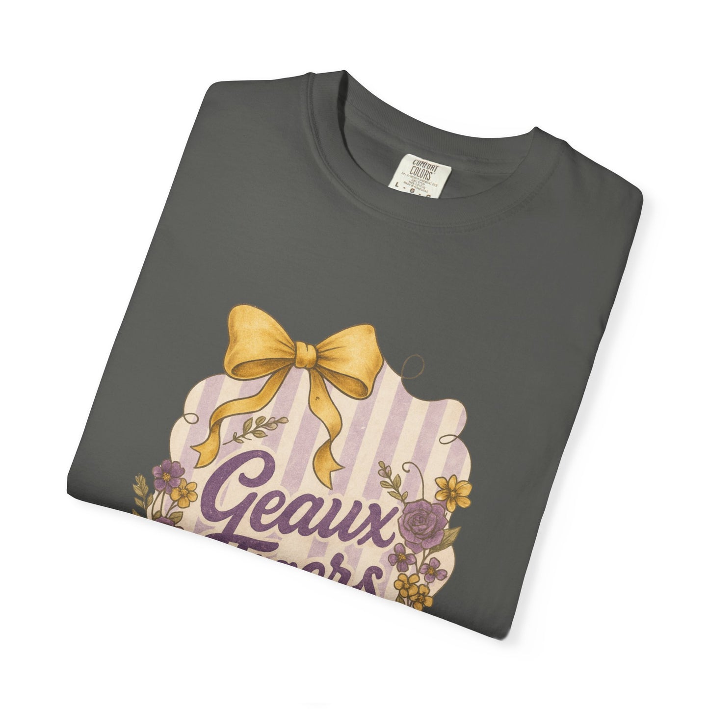 Geaux Tigers Floral T-Shirt, Unisex Casual Tee, Game Day Apparel, Spring Outfit, LSU Fan Gear