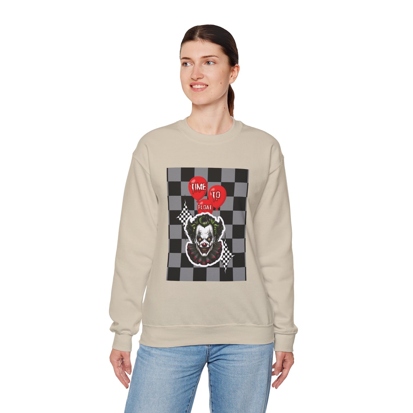 Horror Fan Crewneck Sweatshirt - Time To Float, Love It Or Leave It
