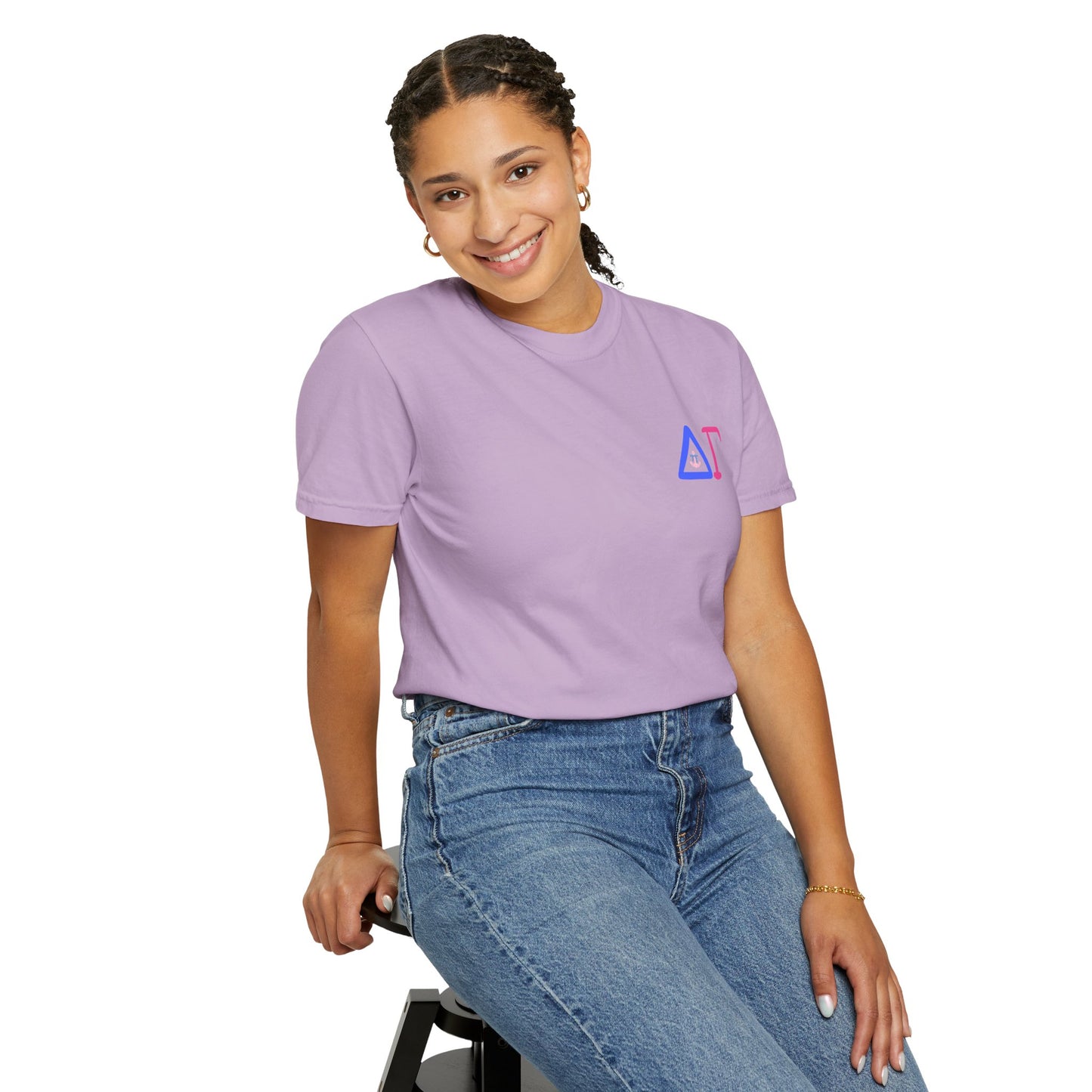 Delta Gamma Unisex Garment-Dyed T-Shirt, Sorority Pride Shirt, Nautical Design Tee, Perfect for Recruitment and Celebrations, Gift Idea