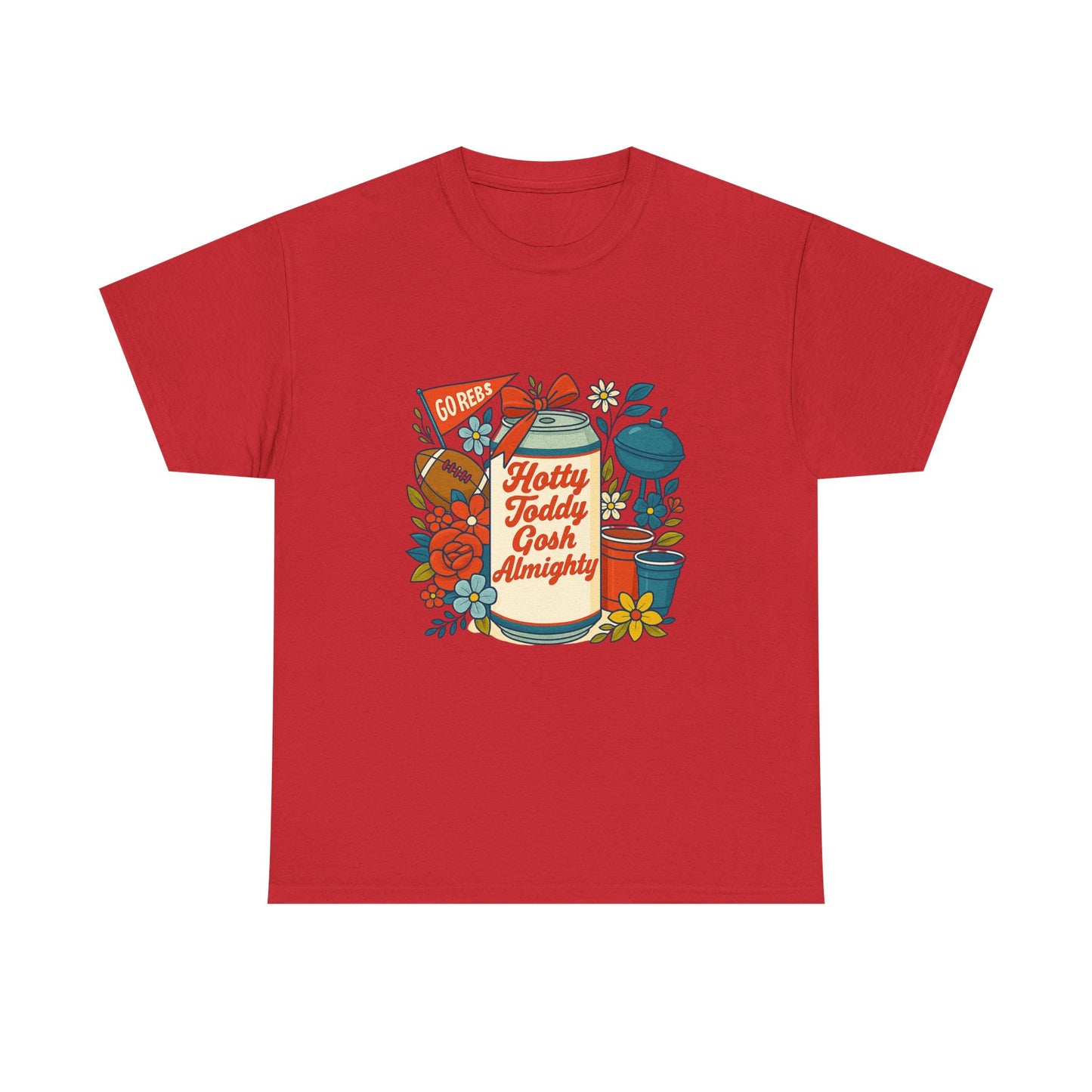 Hotty Toddy Heavy Cotton Tee - Unisex Graphic T-Shirt, Casual Wear, College Apparel, Gift for Students, Spring Break Fashion