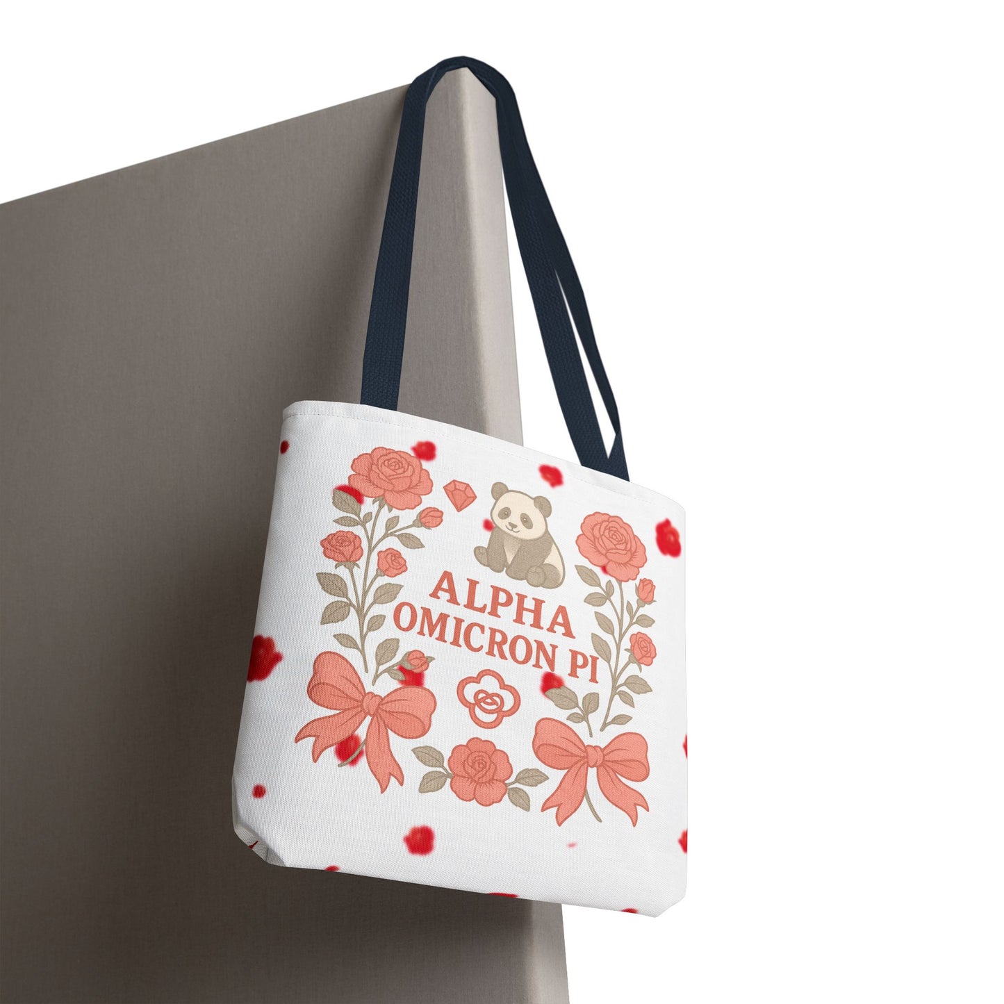 Floral Alpha Omicron Pi Tote Bag, Sorority Tote, Gift for Sisters, College Bag, Cute Everyday Tote