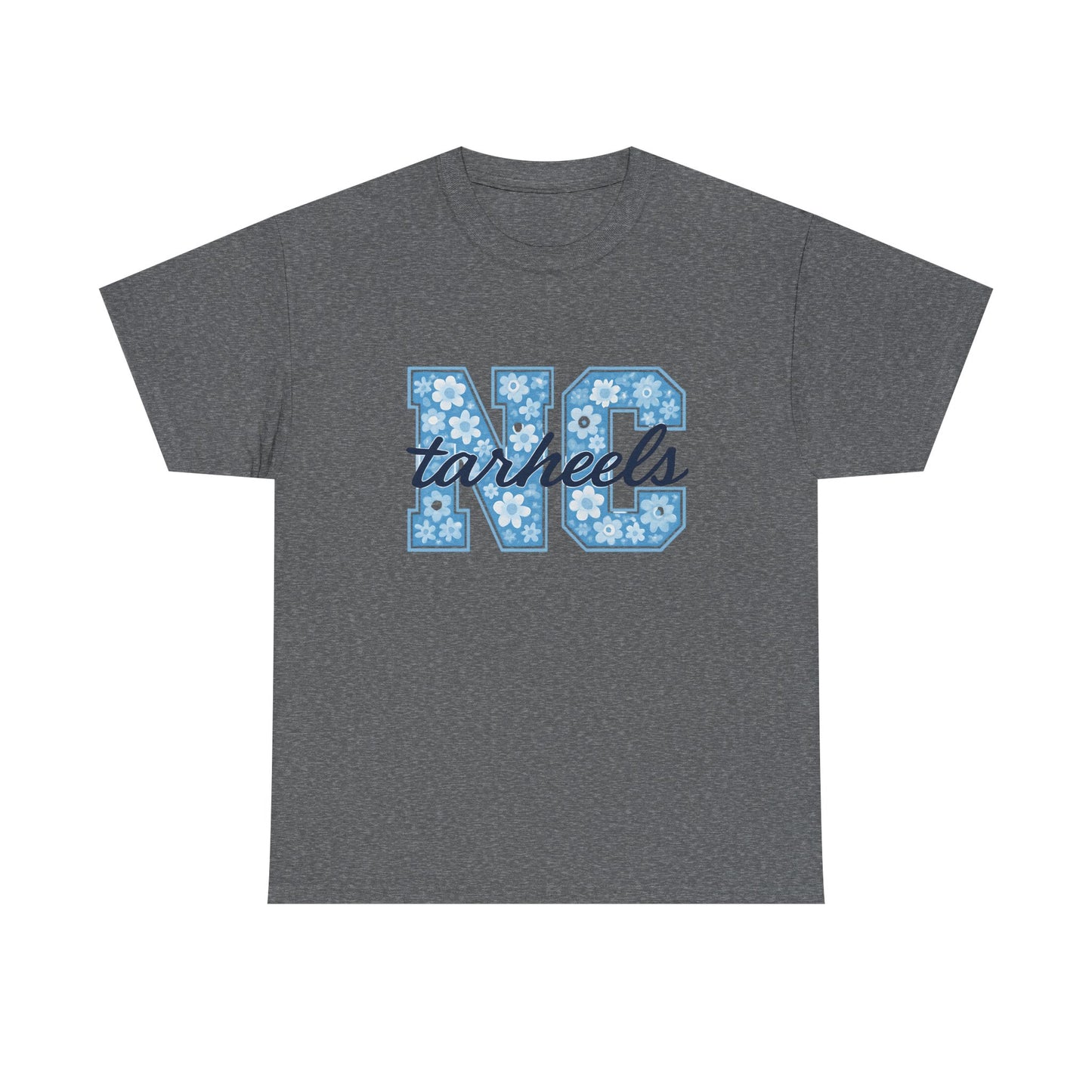 North Carolina Tarheels Unisex Heavy Cotton Tee, College Spirit Wear, Men's and Women's Casual T-Shirt, School Pride Apparel, Gift for Fans