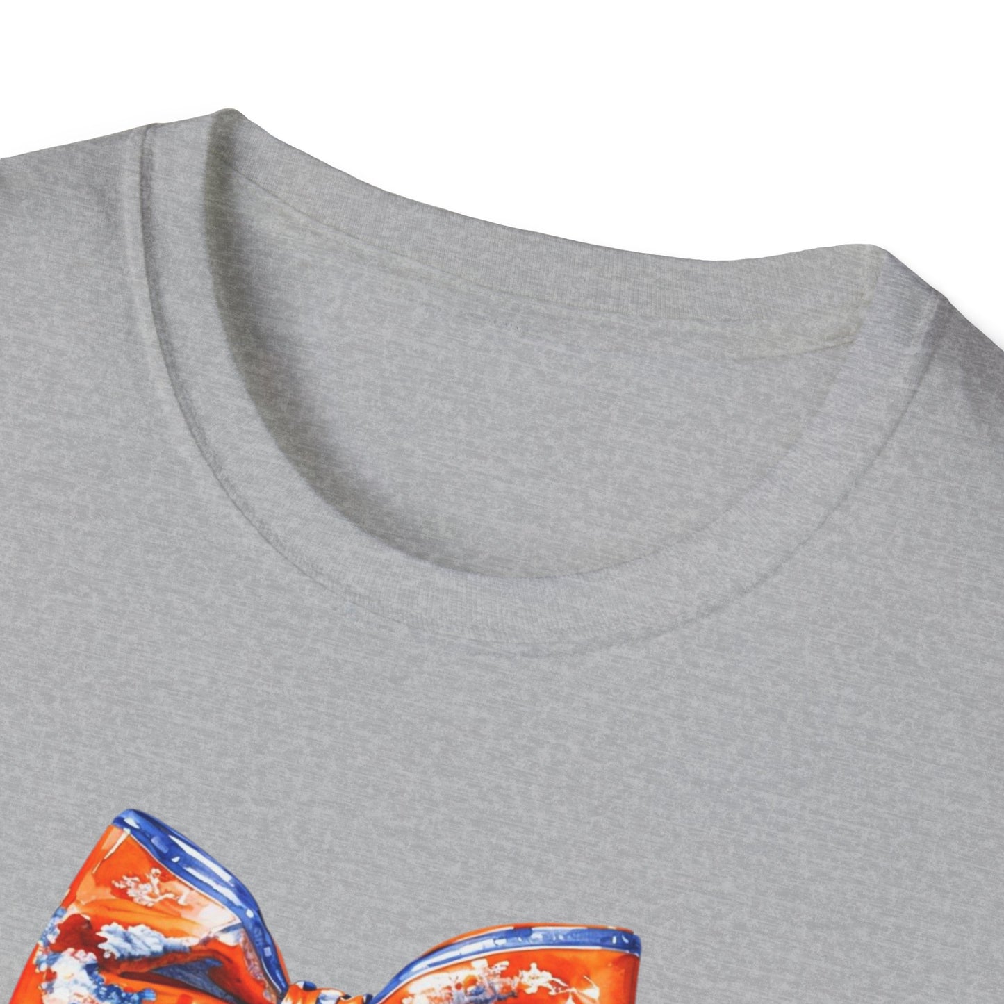 AU Coquette Boot Bow Cheerful Unisex T-Shirt with Bow Design - Perfect for Game Day, Sports Fans, Birthdays, and Casual Wear, Go Tigers!