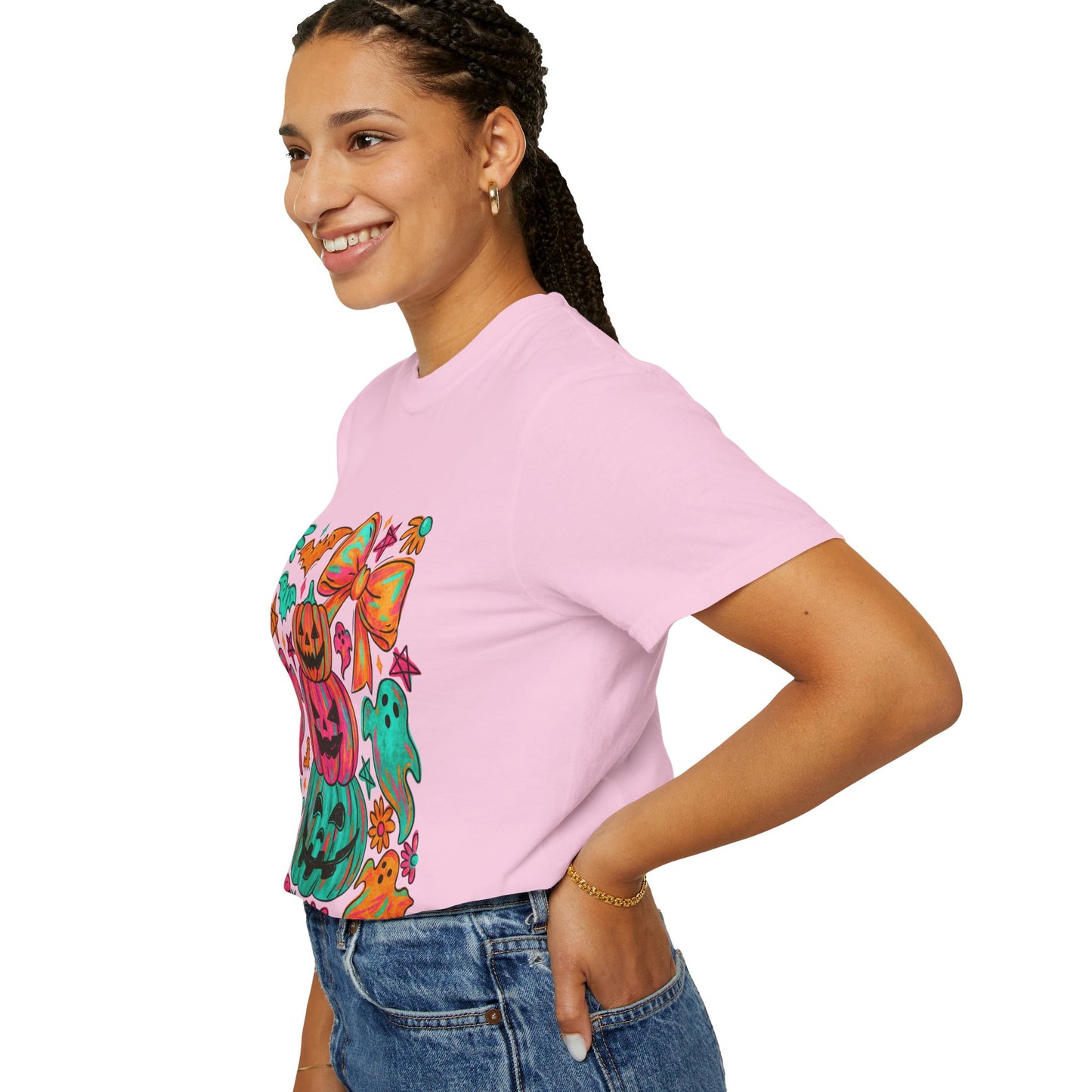 Whimsical Halloween T-Shirt, Perfect for Fall Celebrations, Ghosts & Pumpkins Design, Unisex Tee, Festive Apparel, Halloween Costume