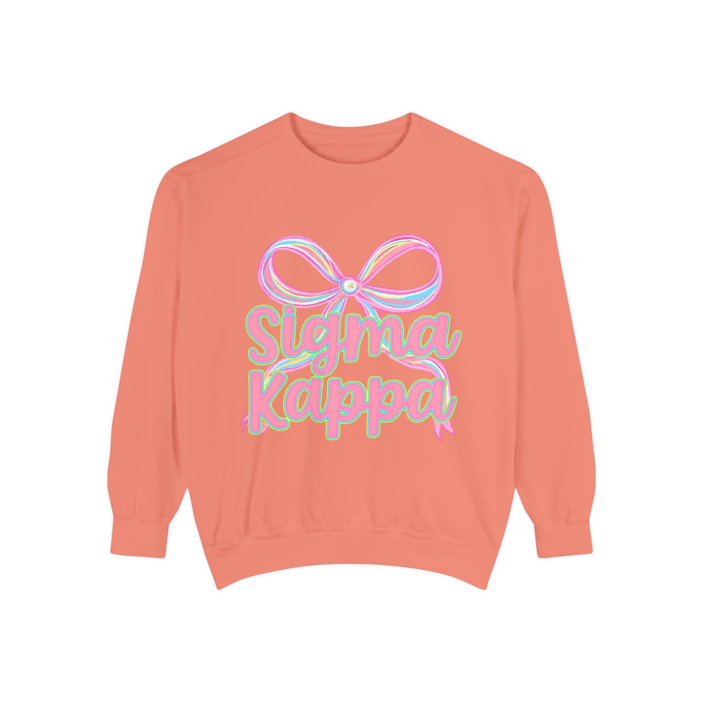 SigmaKappa Garment-Dyed Sweatshirt, Sorority Sweatshirt, College Apparel, Gift for Sorority Sisters, Cute Casual Wear