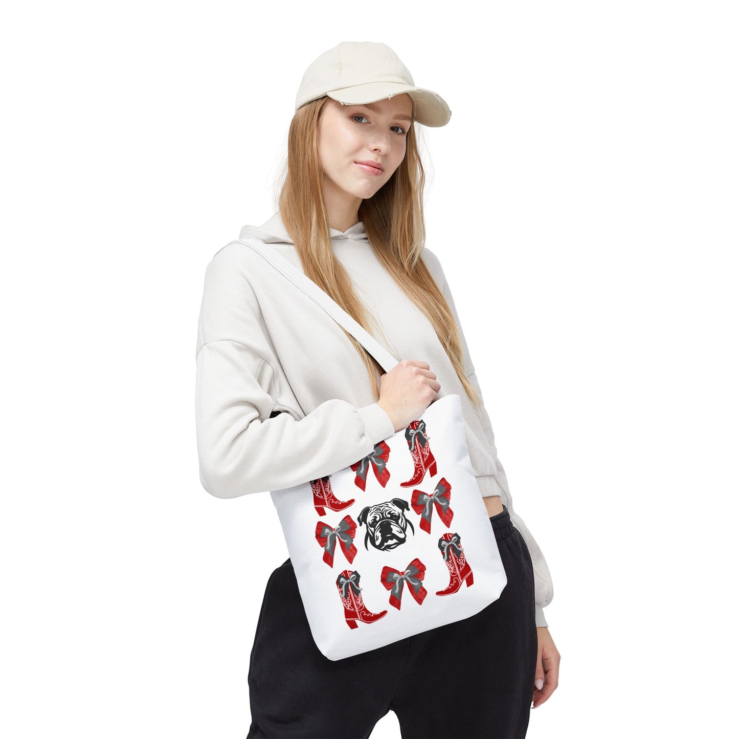 UGA Bulldogs Coquette Bow Tote Bag