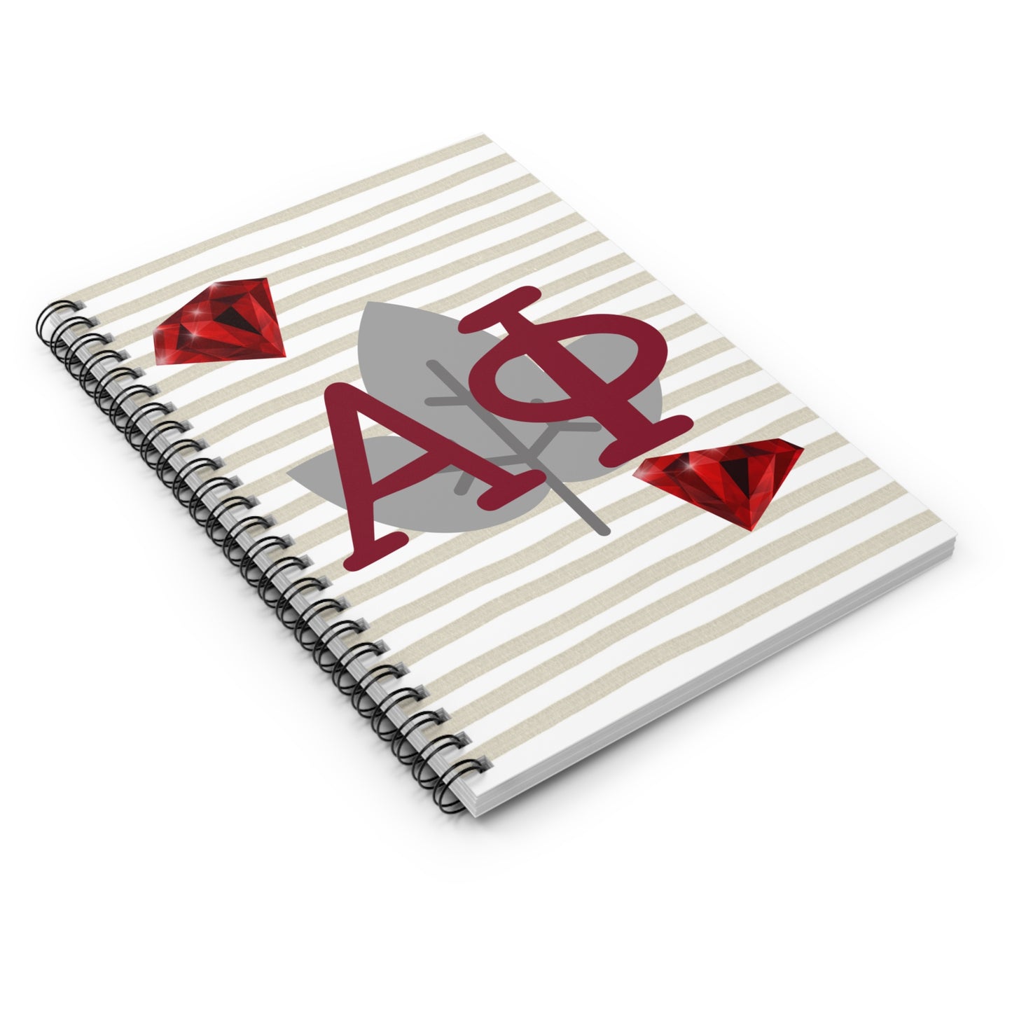 Alpha Phi Chic Monogrammed Spiral Notebook, Perfect for Students, Journaling, Organization, Gifts, Alpha Phi Sorority Decor