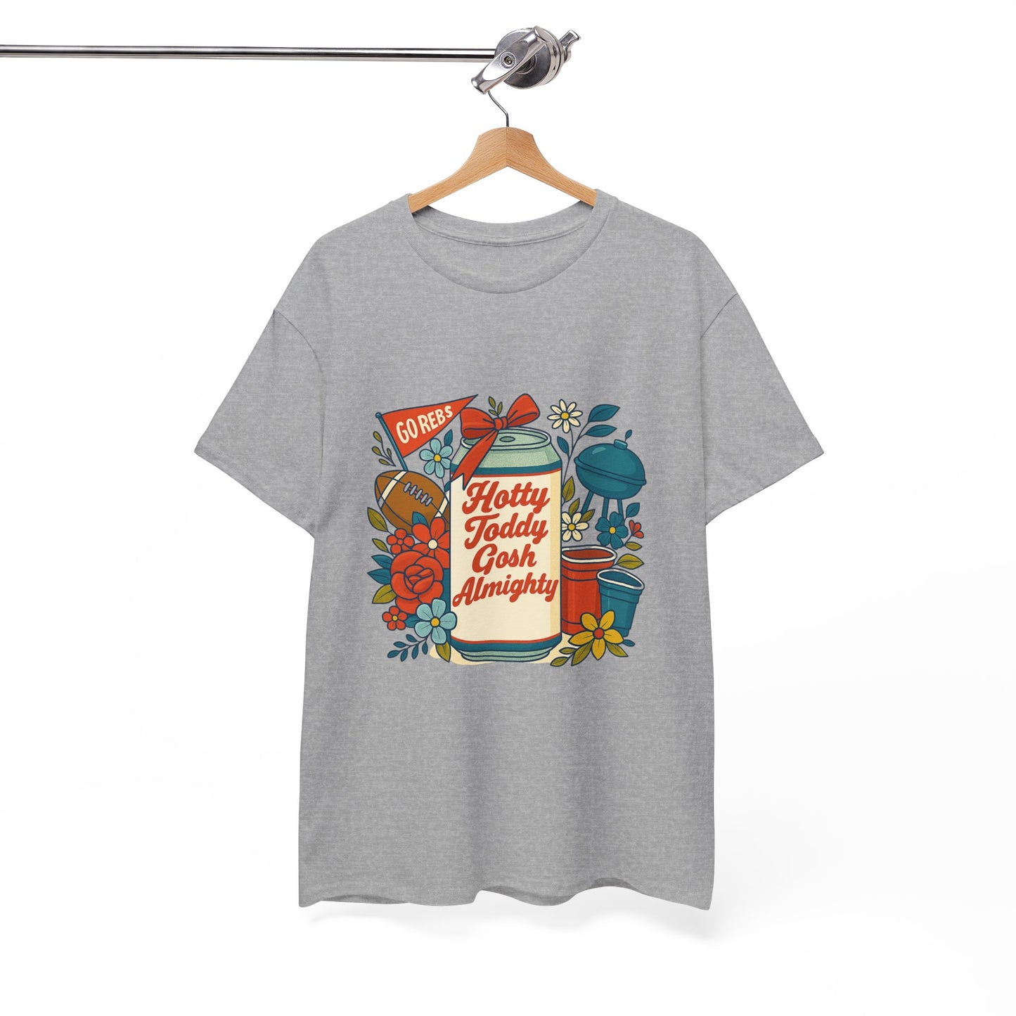 Hotty Toddy Heavy Cotton Tee - Unisex Graphic T-Shirt, Casual Wear, College Apparel, Gift for Students, Spring Break Fashion