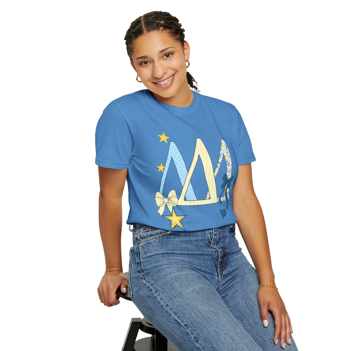 Whimsical yellow and blue Graphic T-Shirt